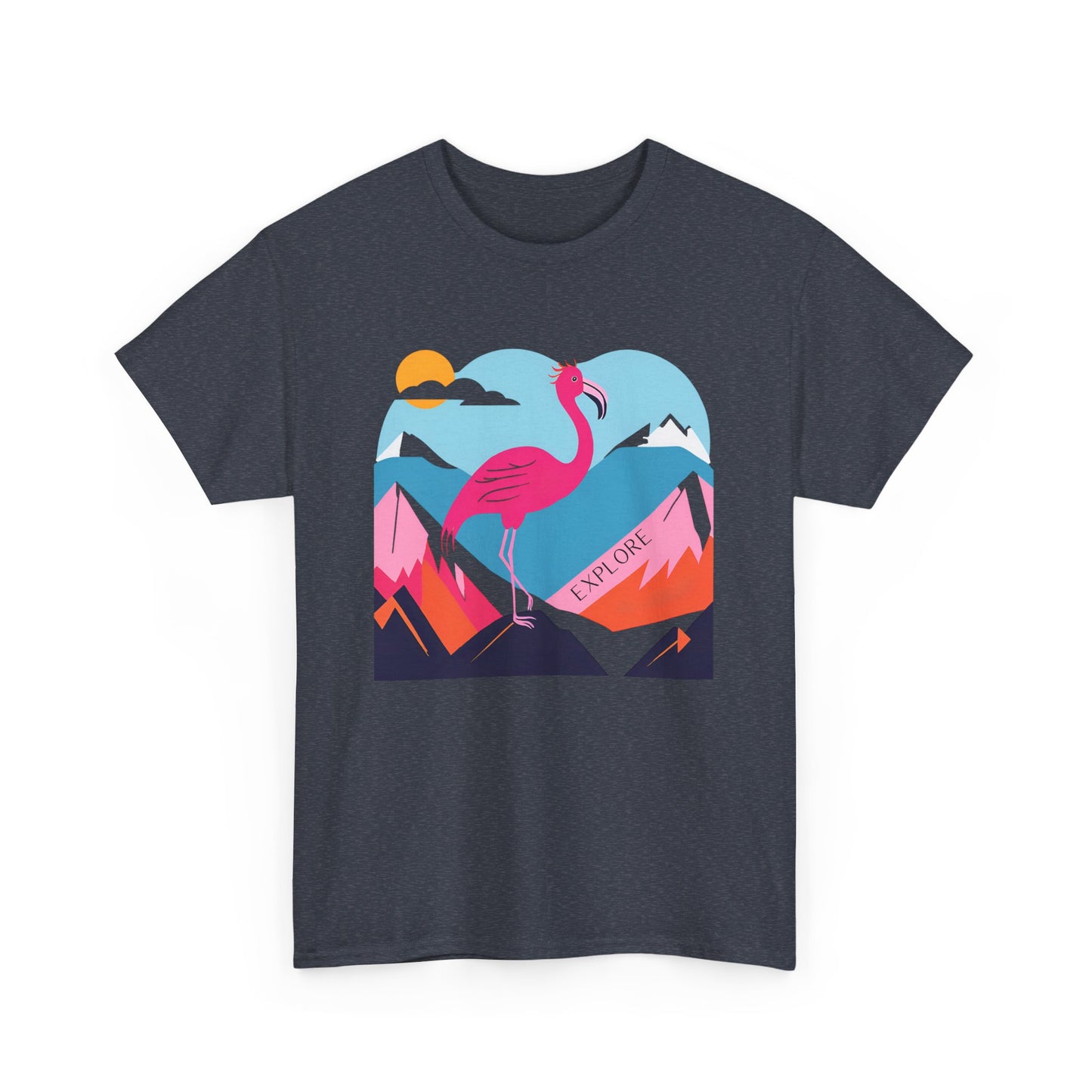 Flamingo Tee - Explore Flamingo Unisex Heavy Cotton Tee