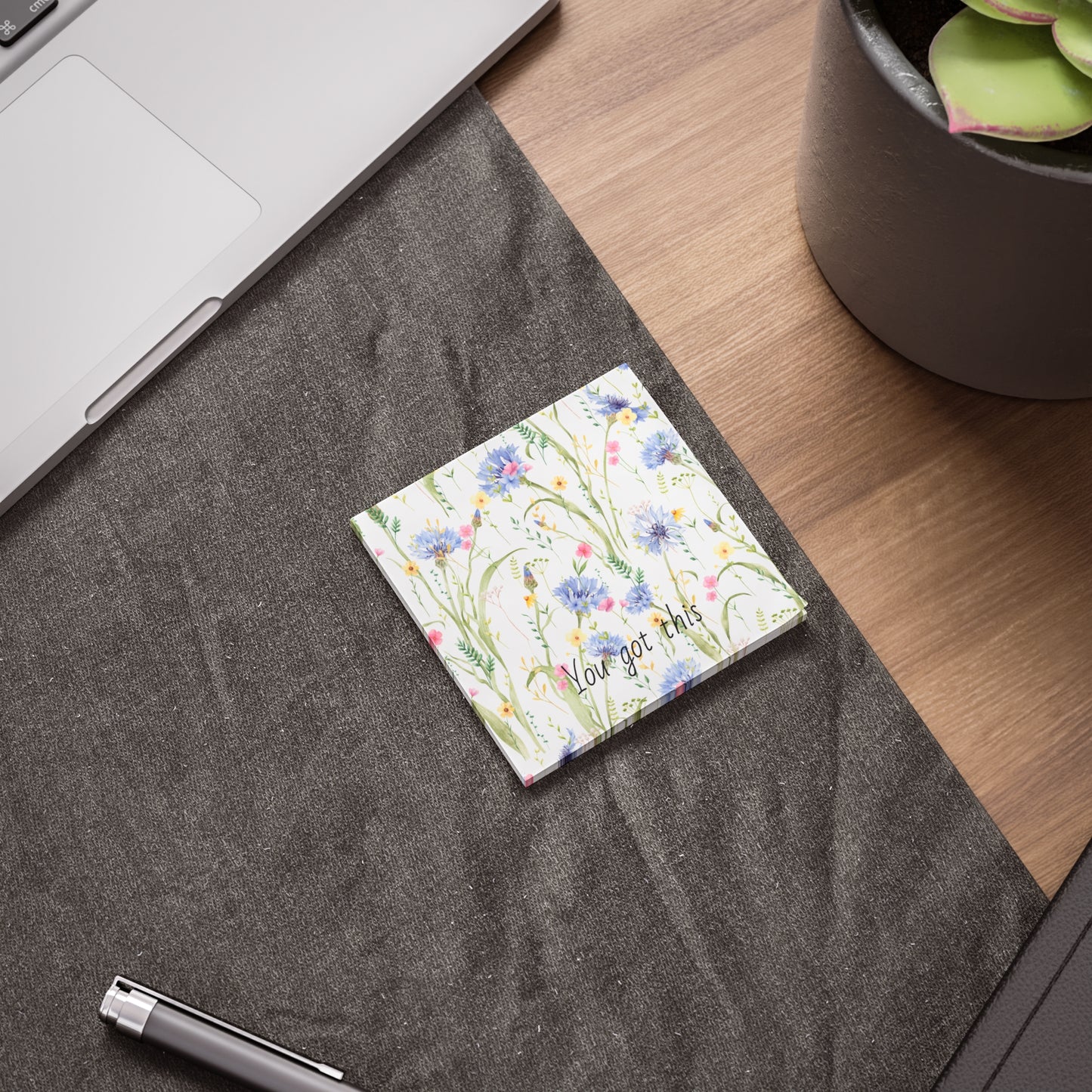 Inspirational Flowered Post-it® Note Pads - "You Got This"
