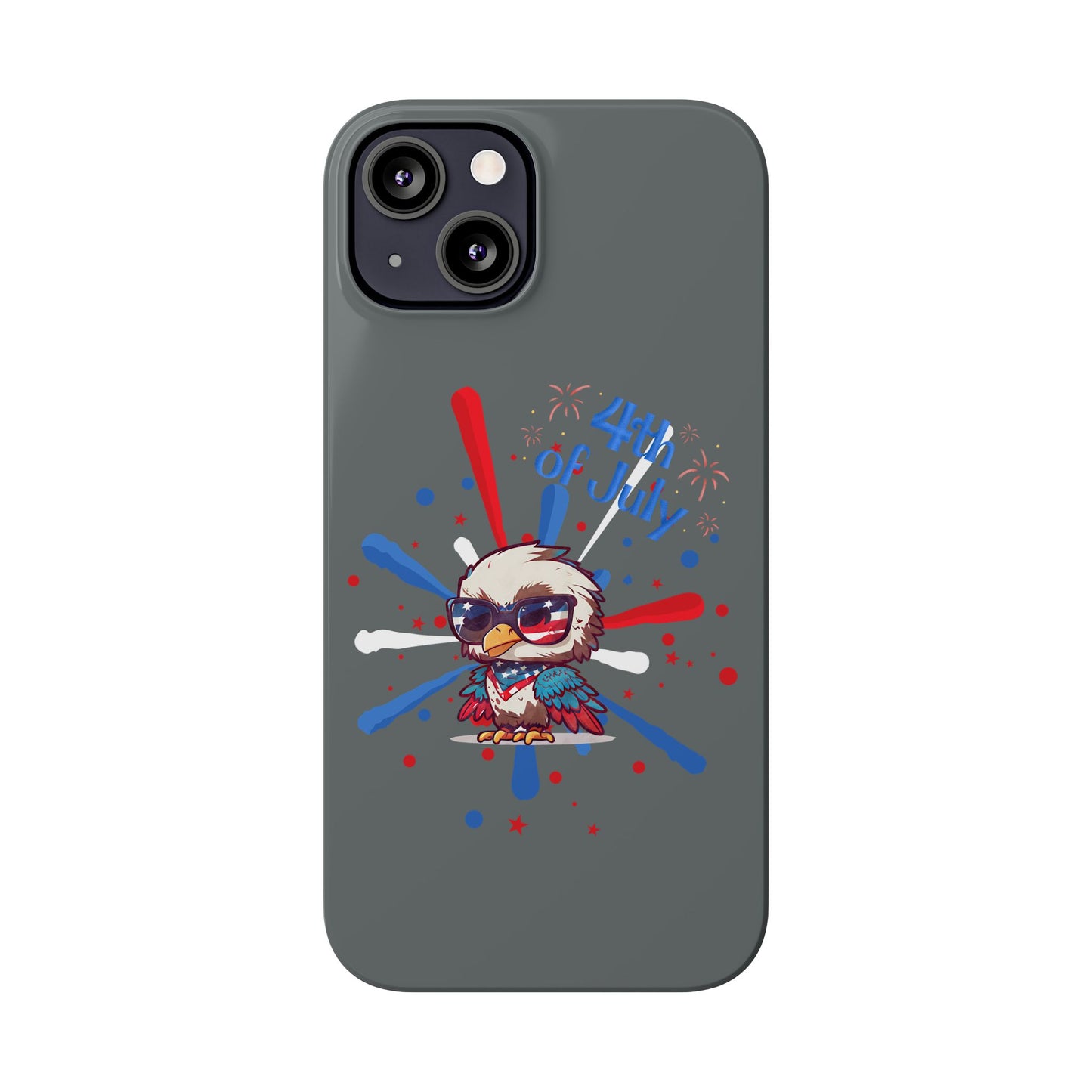 Patriotic Slim Phone Cases with Vector Owl Design | Fourth of July Phone Cover, USA Pride Phone Case, Holiday Gift, Trendy Phone Accessory