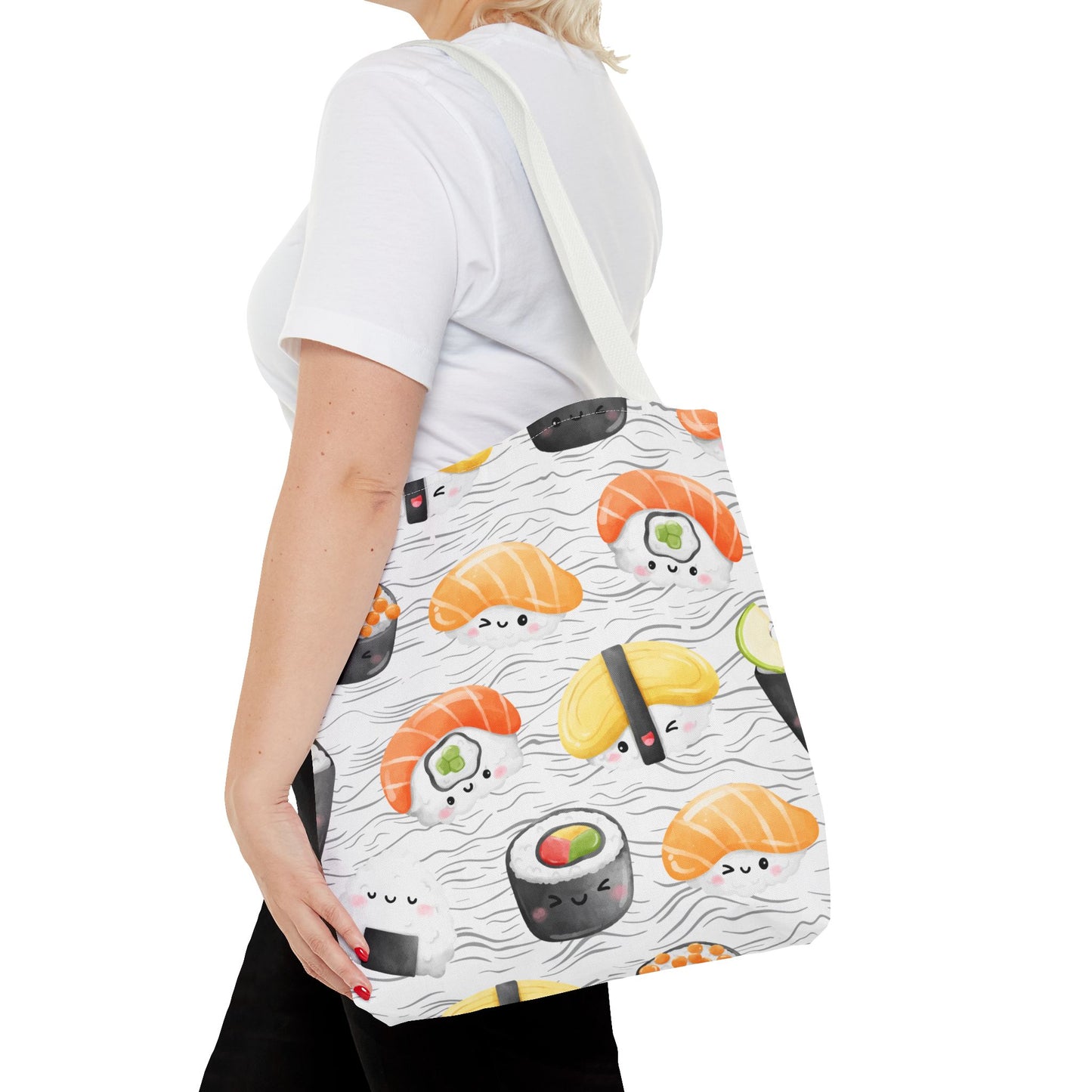 Cute Sushi Pattern Tote Bag - Perfect for Food Lovers