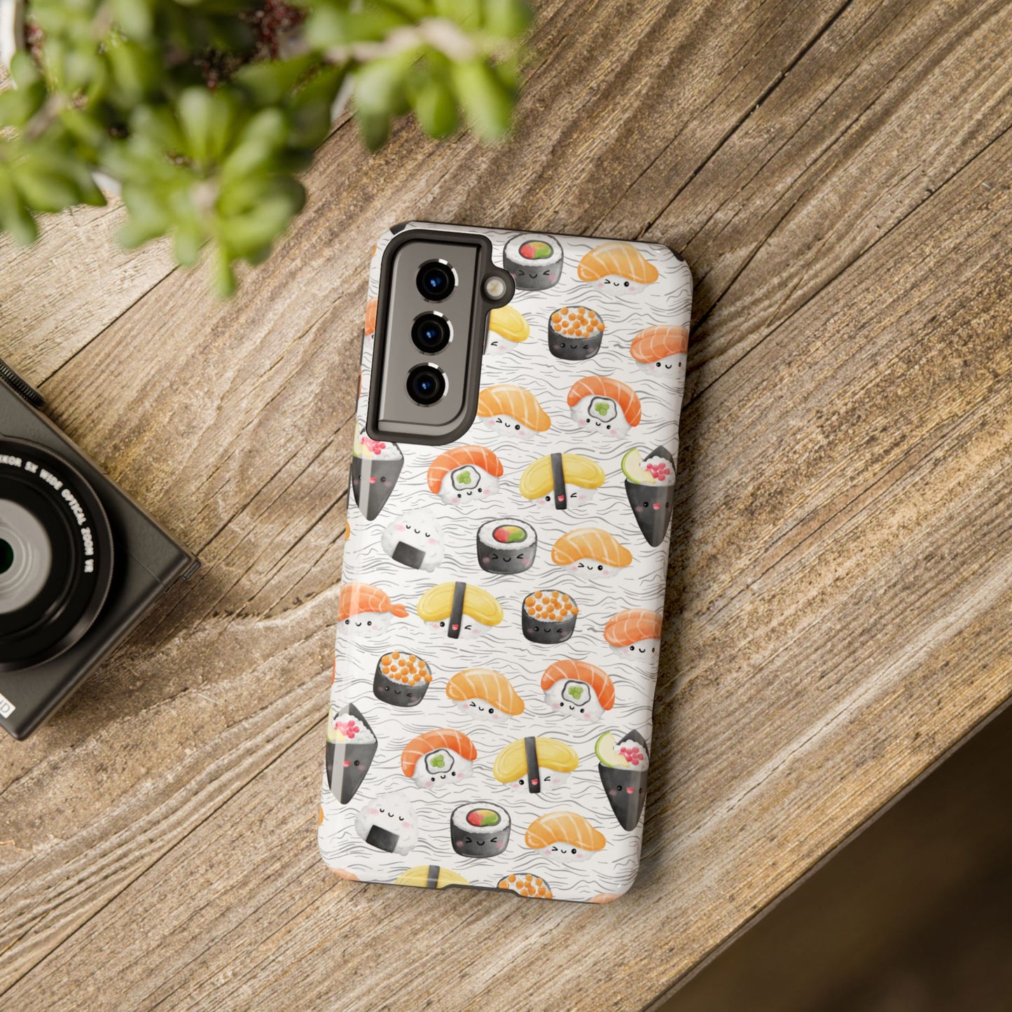Cute Sushi Tough Phone Case - Durable and Stylish Design for Food Lovers