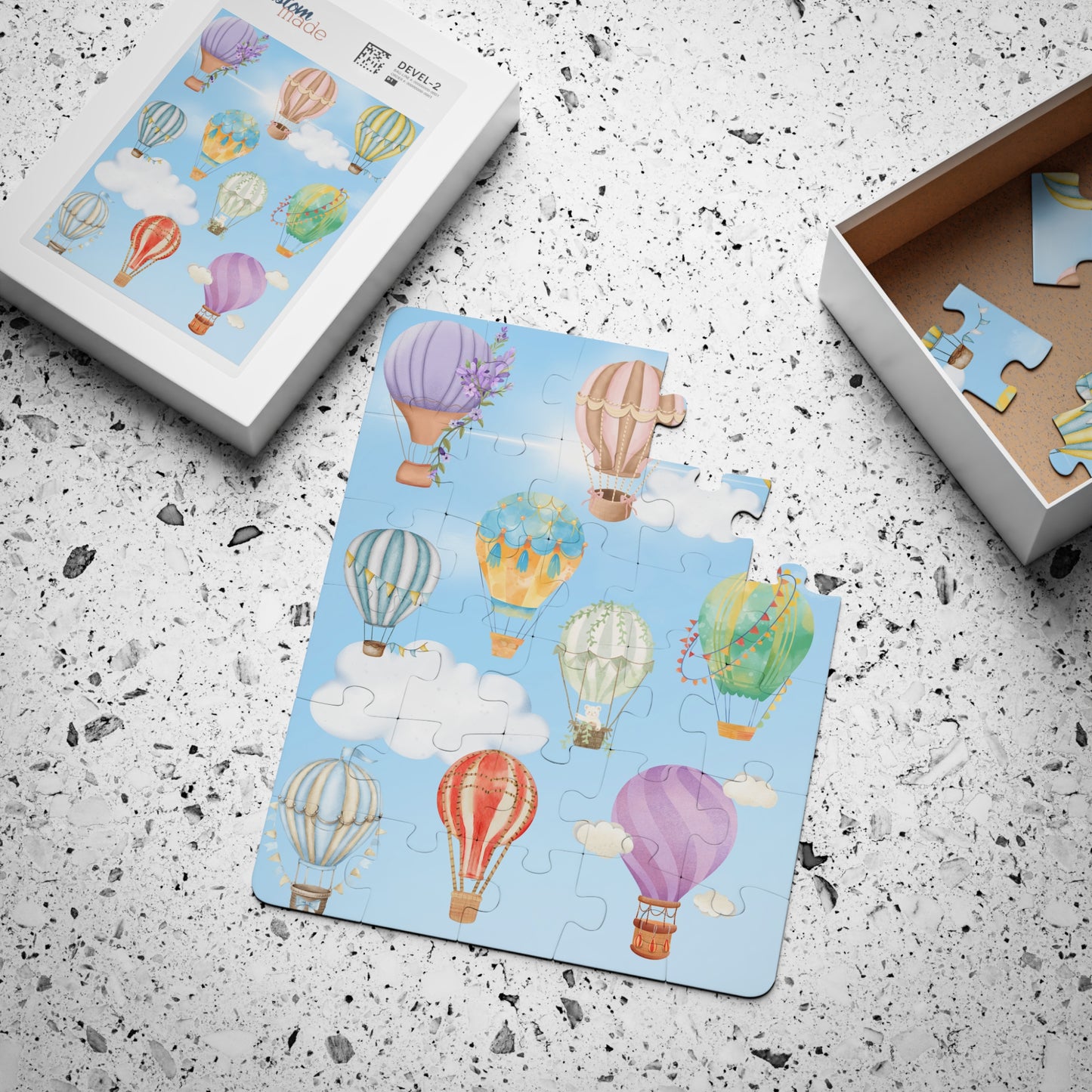 Kids' Balloon Puzzle, Fun Educational Gift, 30-Piece Kids' Game, Family Entertainment, Birthday Activity, Unique Learning Tool