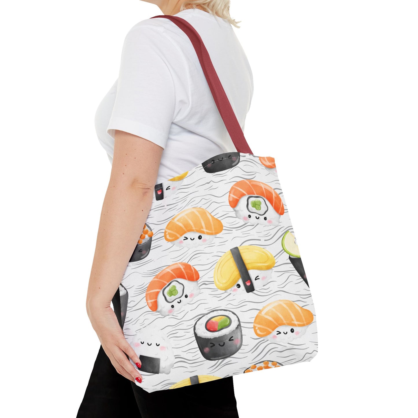 Cute Sushi Pattern Tote Bag - Perfect for Food Lovers