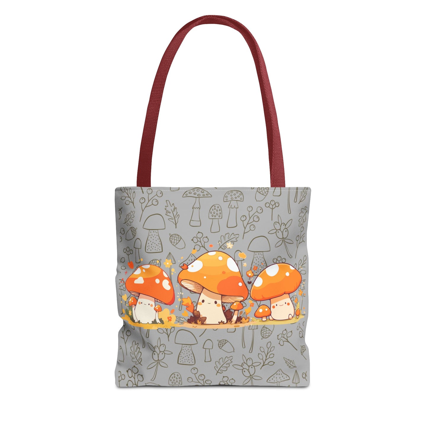 Cute Mushroom Tote Bag - Whimsical Nature Print for Eco-Friendly Style