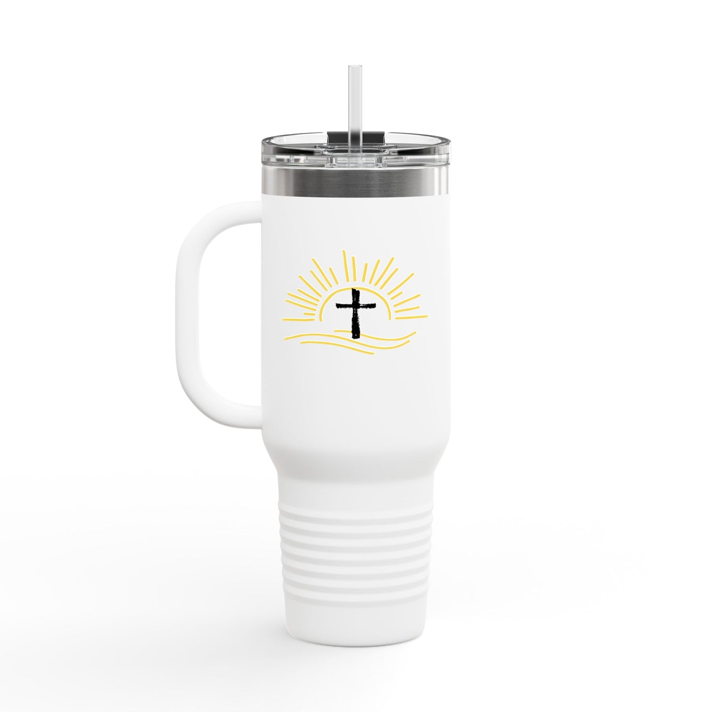 Faith-Inspired Insulated Travel Mug, 40oz | Christian Gift, Coffee Lover, Summer Picnics, Outdoor Adventures, Inspirational Quote