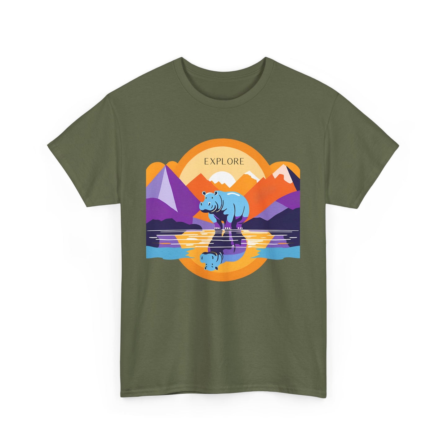 Exploring Hippo T-Shirt - Unisex Heavy Cotton Tee