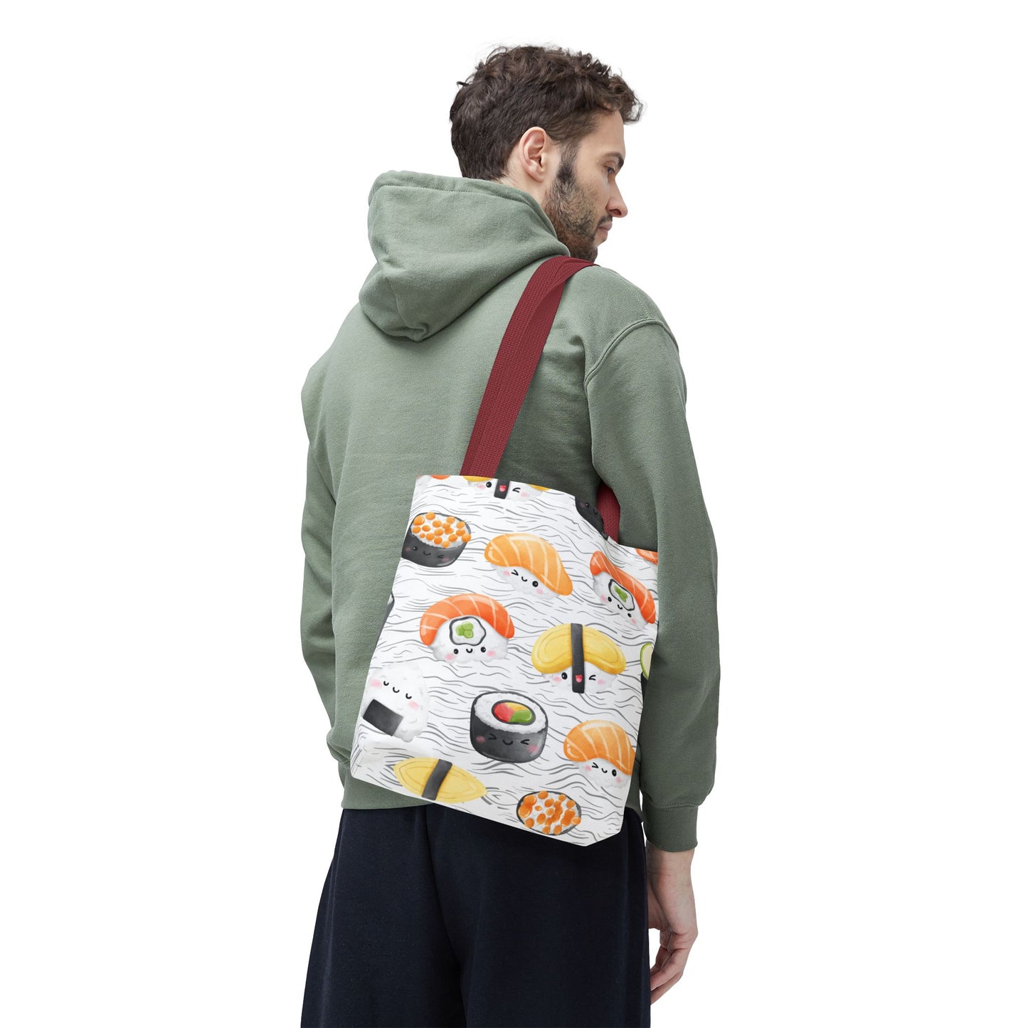 Cute Sushi Pattern Tote Bag - Perfect for Food Lovers