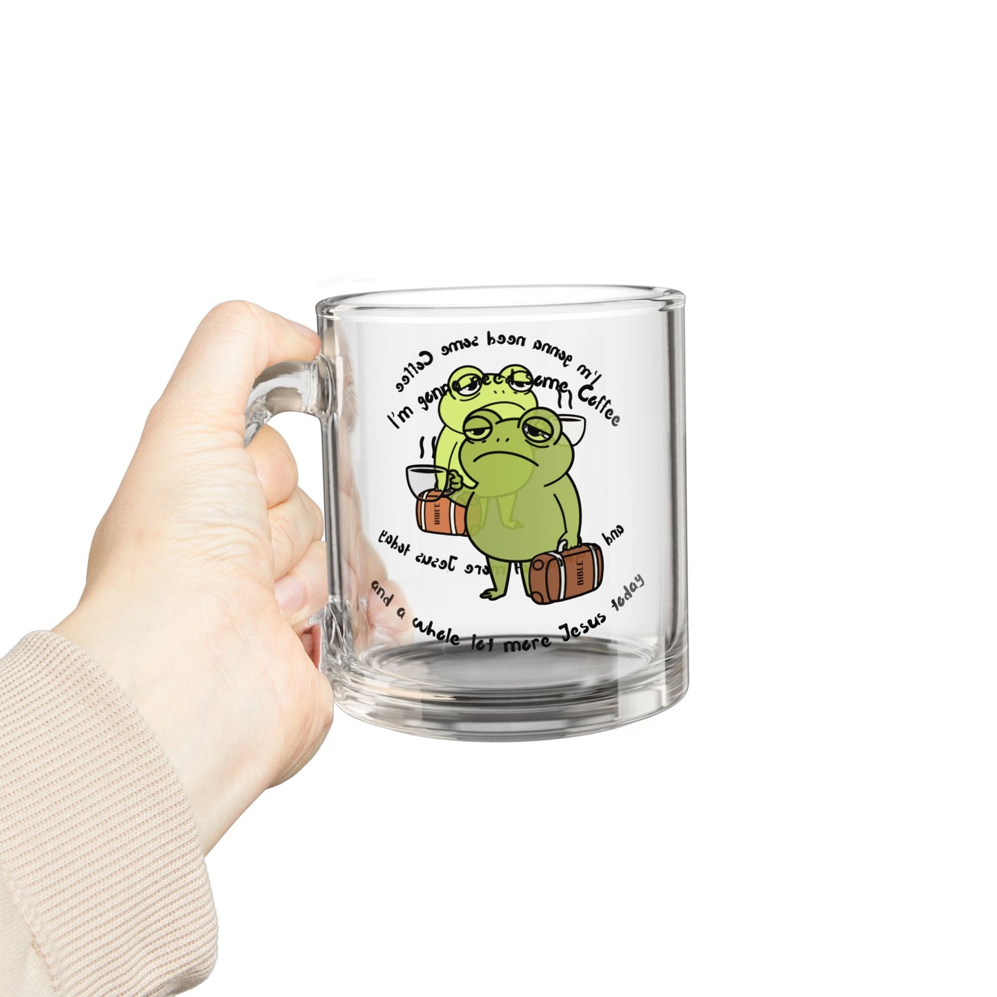 Funny Frog Glass Mug