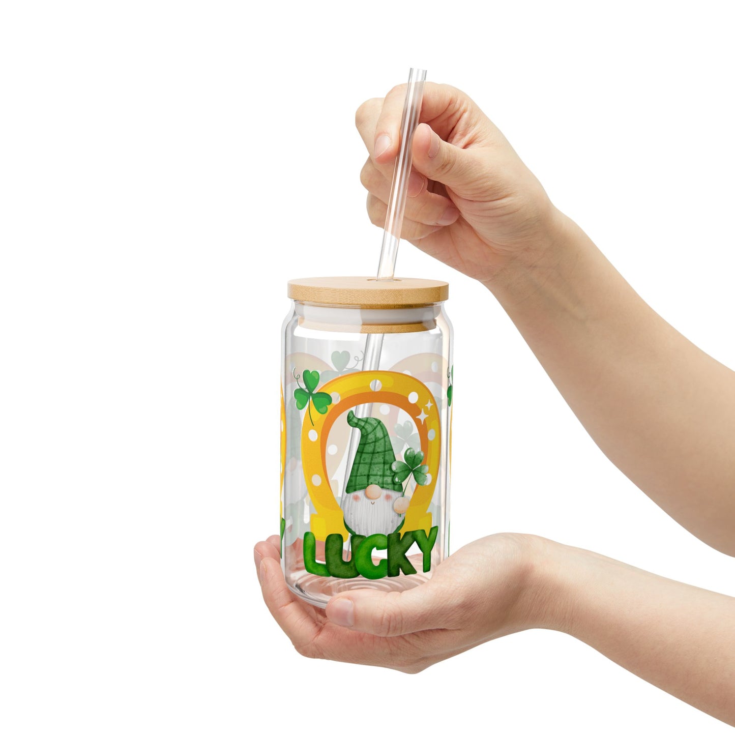 Lucky Gnome 16oz Sipper Glass