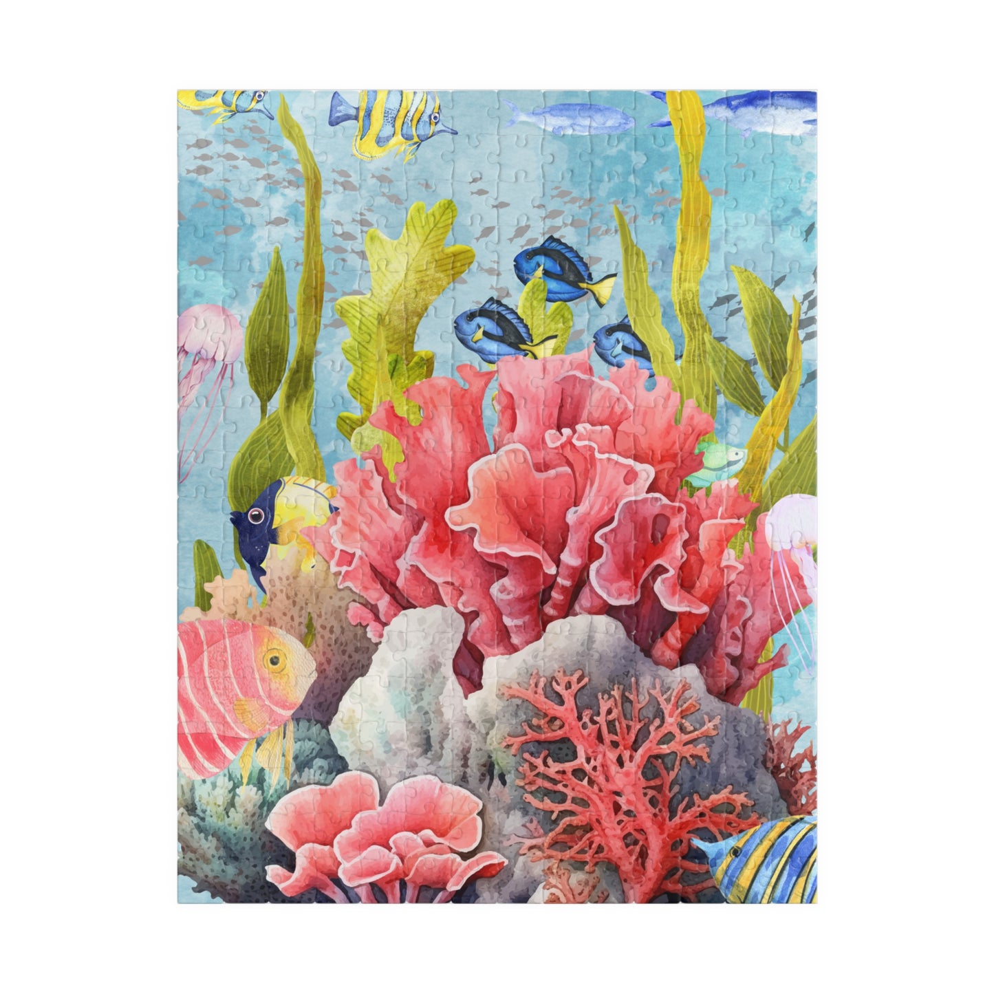 Vibrant Coral Reef Puzzle - Ocean Decor, Family Activity, Gift for Ocean Lovers, Underwater Art