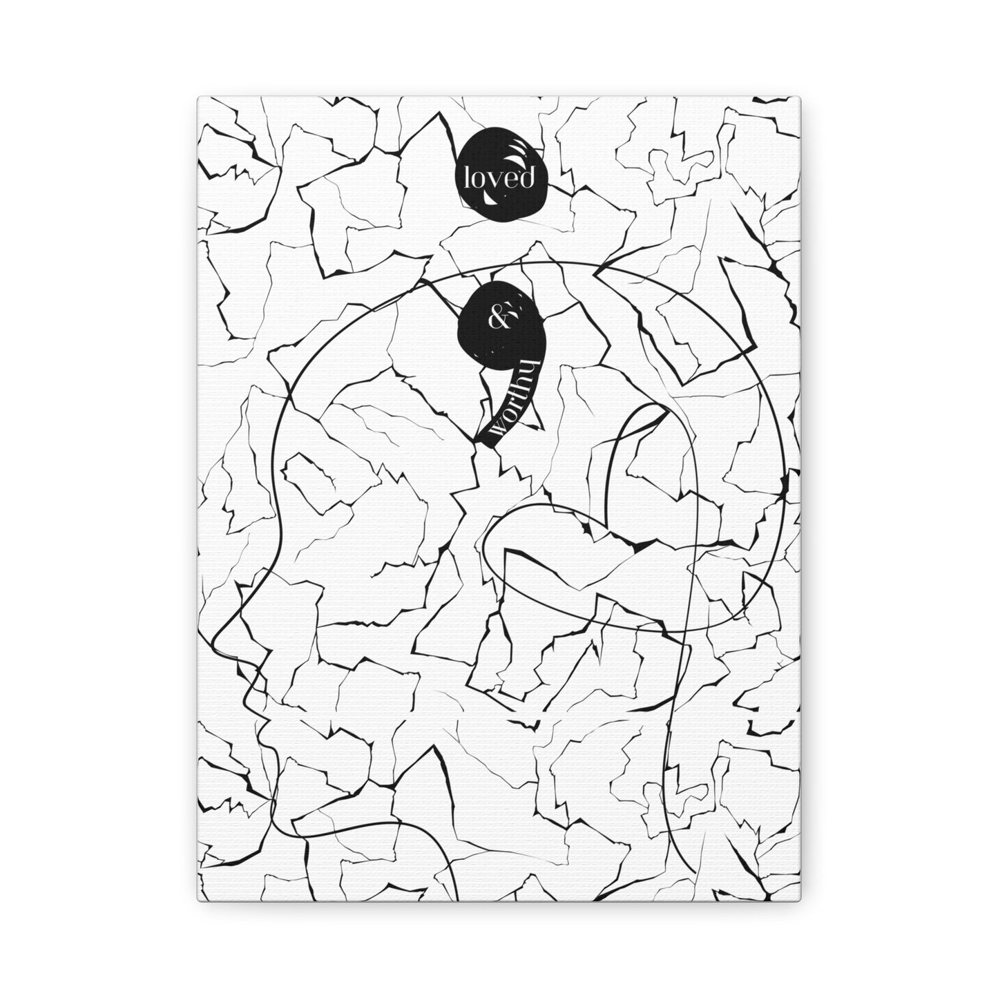 Minimalist Black & White Canvas Art - Stretched 1.25"