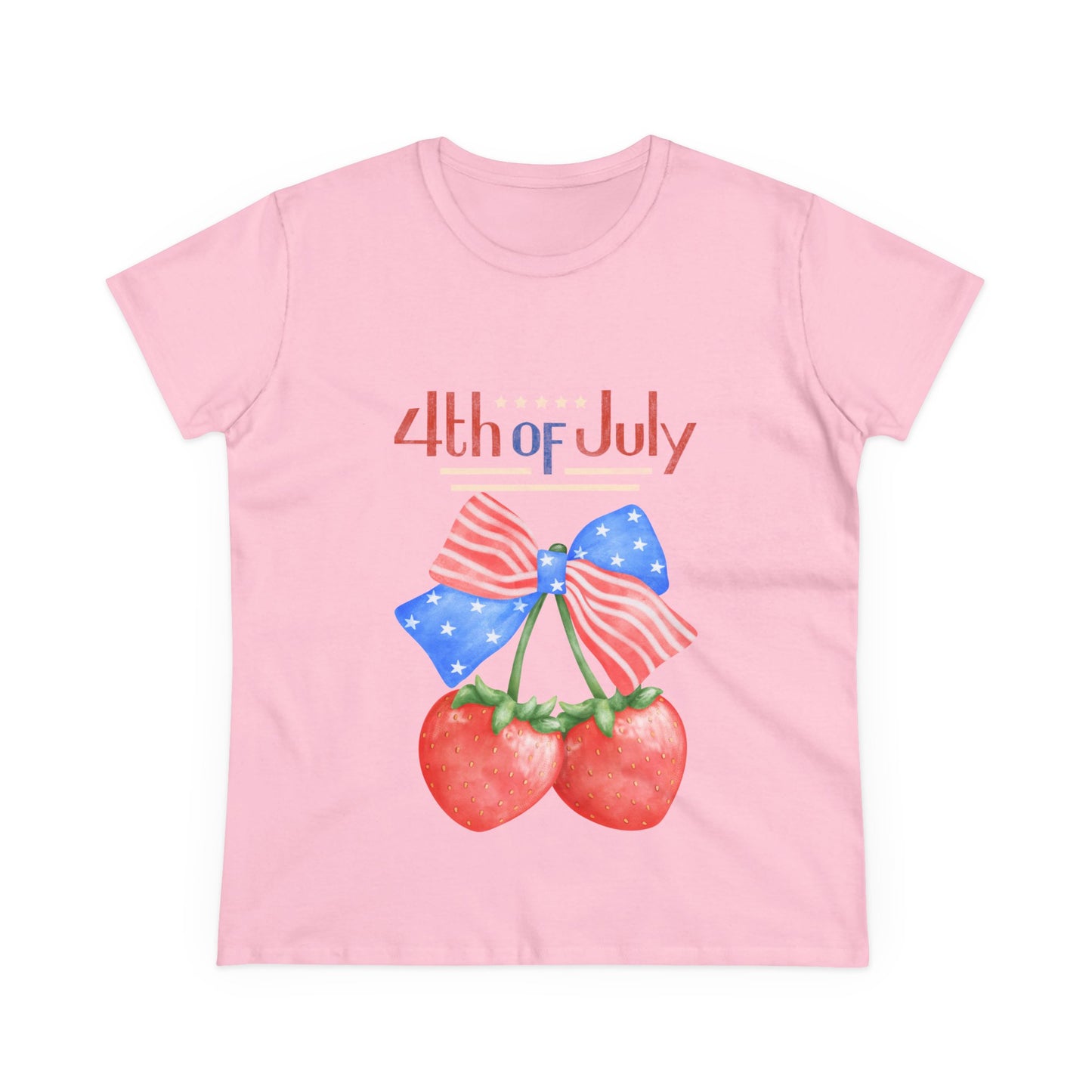 Patriotic Women's Tee for 4th of July, Cute Independence Day Shirt, Summer Celebration Top, Casual Cotton T-Shirt, Gift for Her
