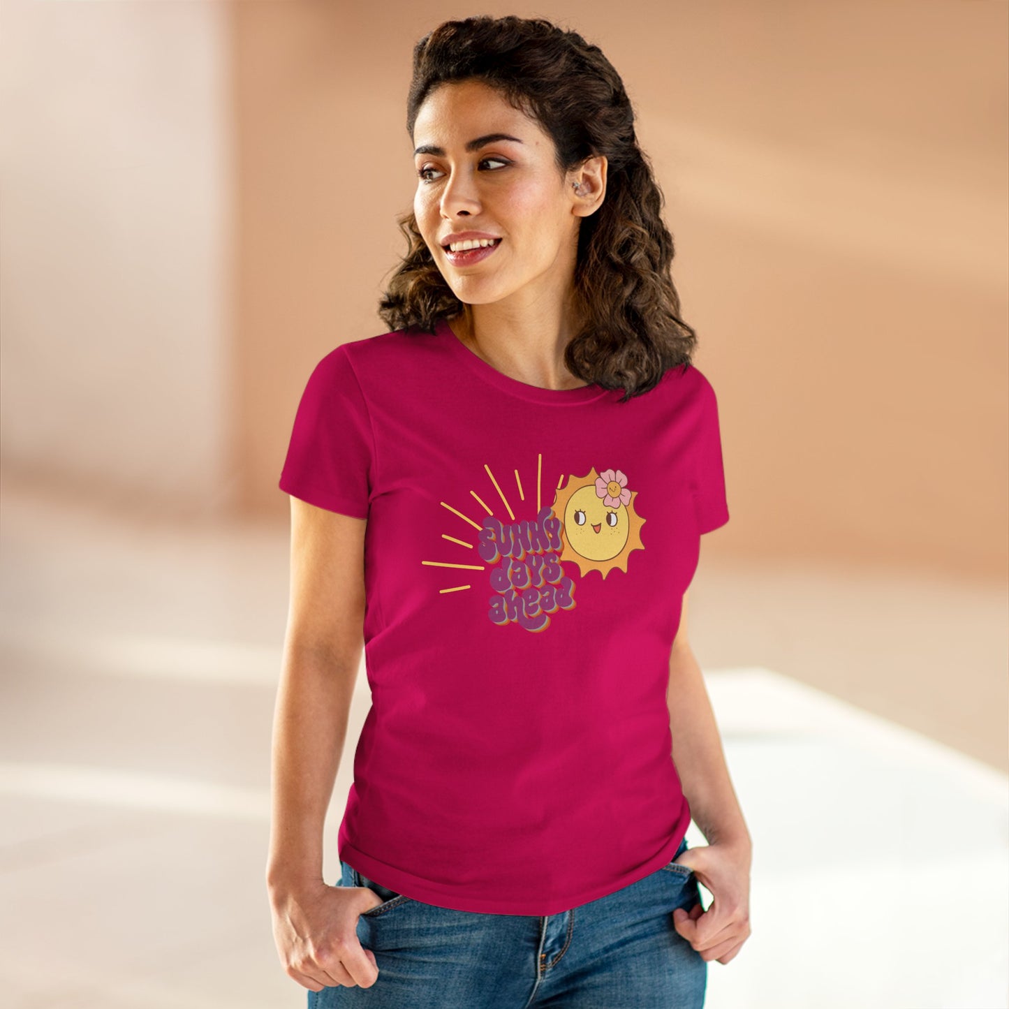 Cotton Tee - Sunny Days Ahead Cute Graphic T-Shirt for Summer Vibes