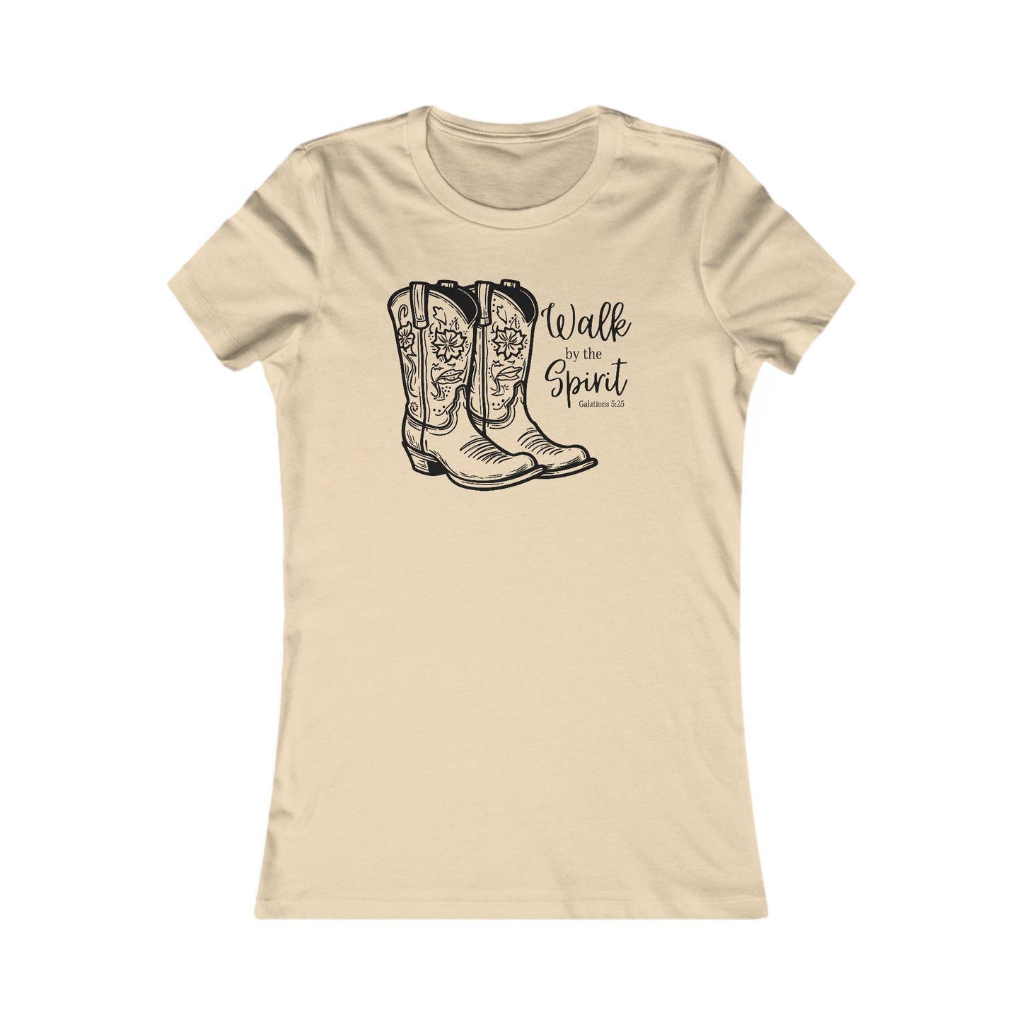 Cowgirl Boots Walk by the Spirit - Womens T- shirt
