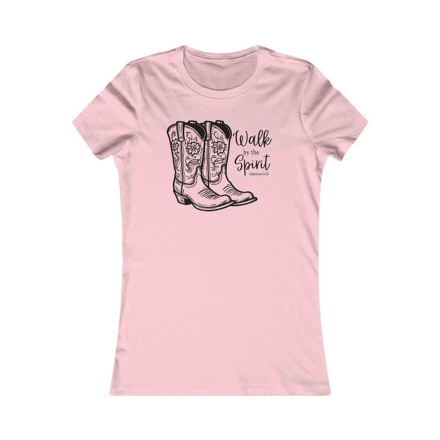 Cowgirl Boots Walk by the Spirit - Womens T- shirt