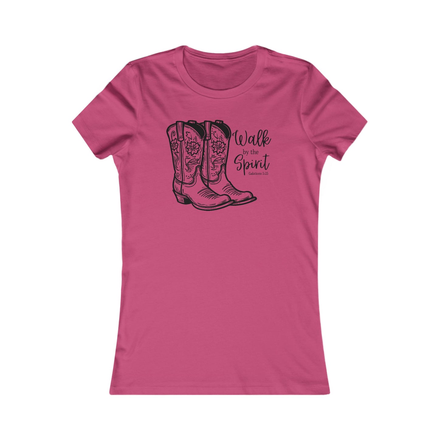 Cowgirl Boots Walk by the Spirit - Womens T- shirt