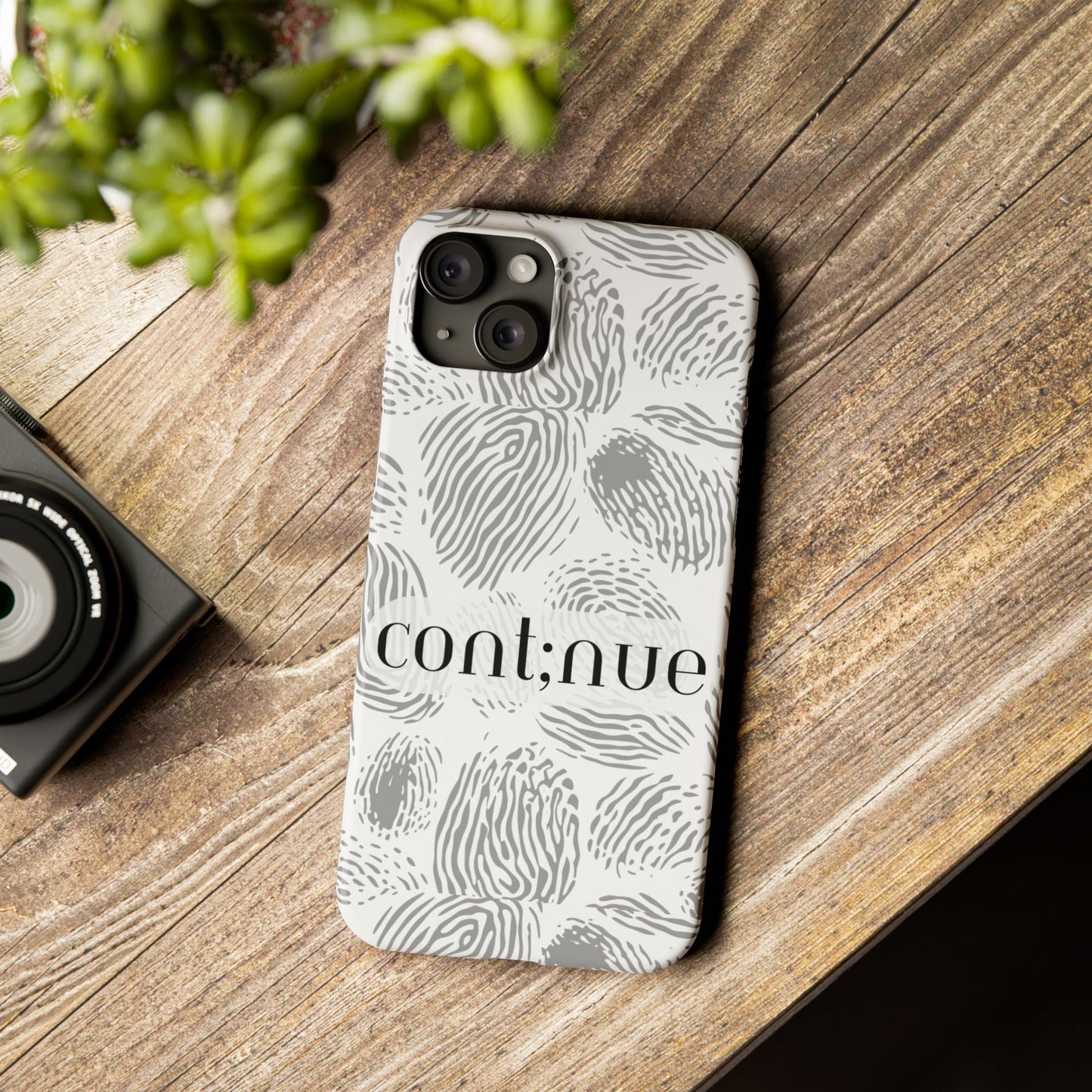Fingerprint Design Slim Phone Case