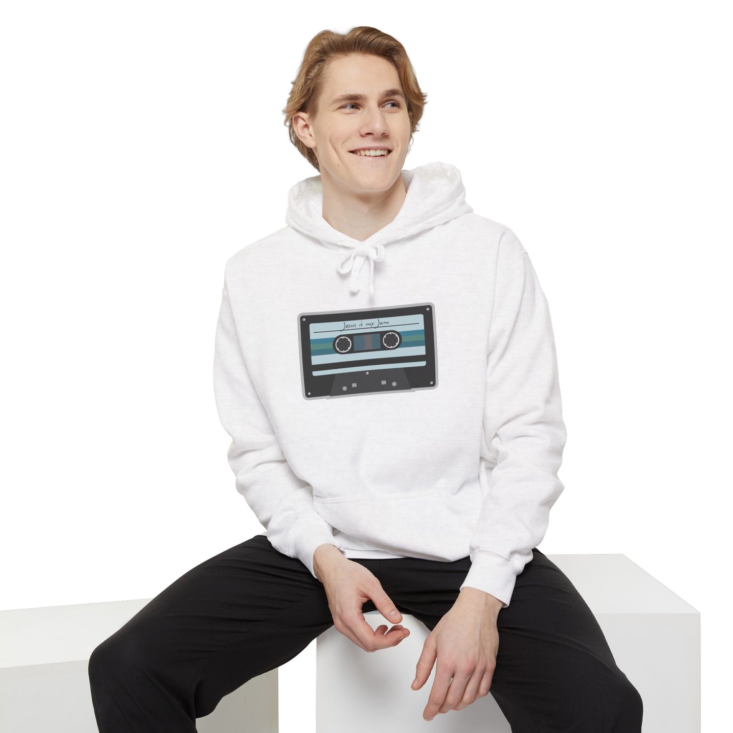 Christian Cassette Tape Hoodie - Jesus is My Jam Design