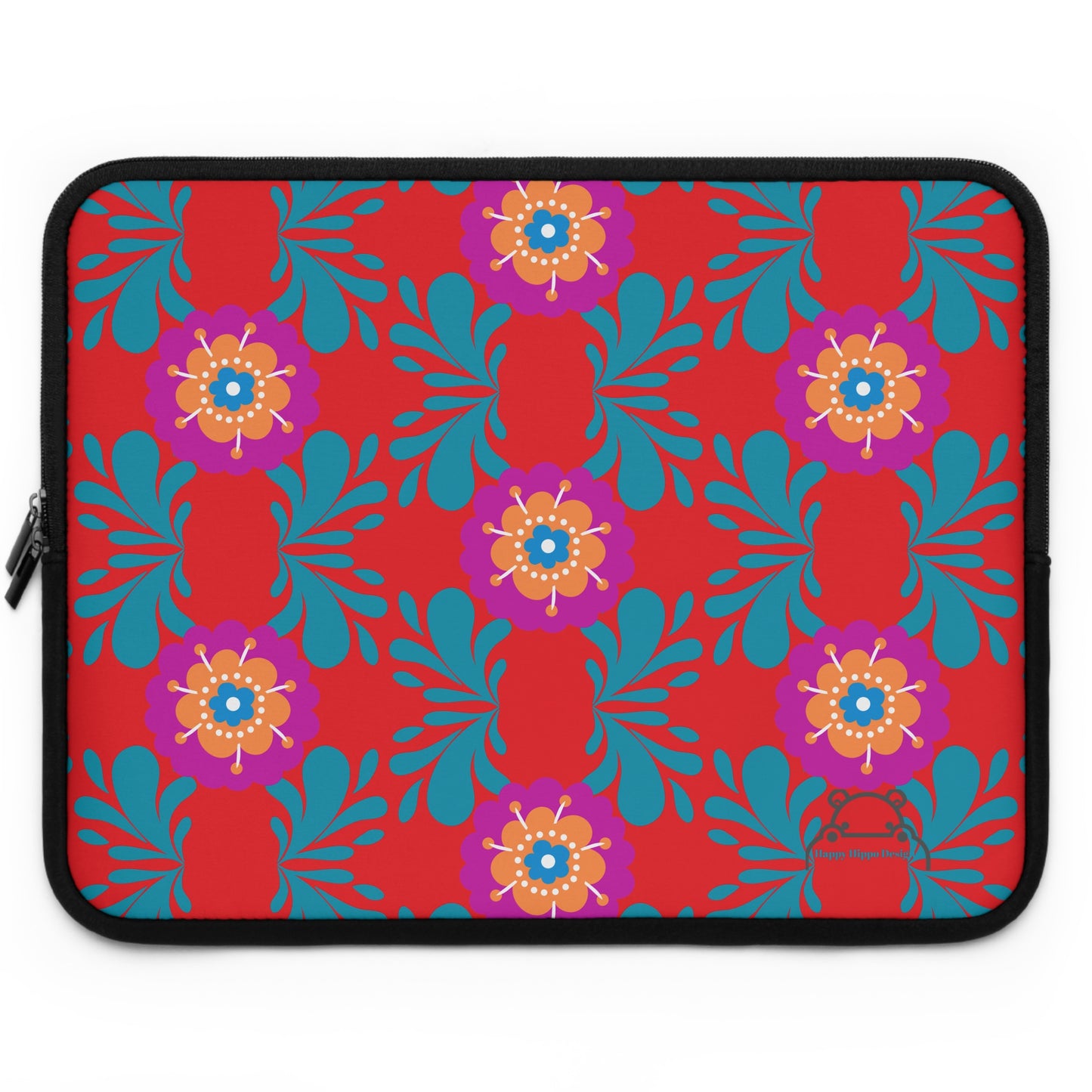Colorful Floral Laptop Sleeve, Vibrant Tech Accessory for Students