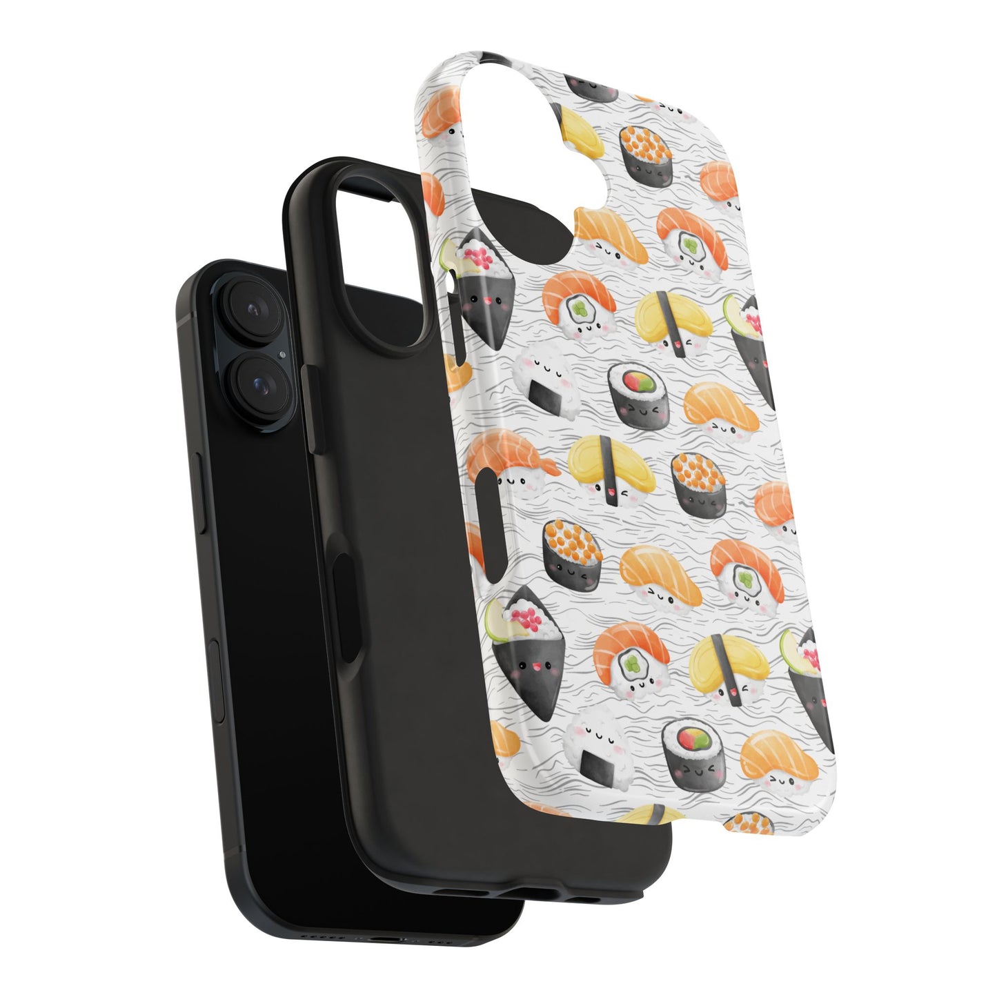 Cute Sushi Tough Phone Case - Durable and Stylish Design for Food Lovers