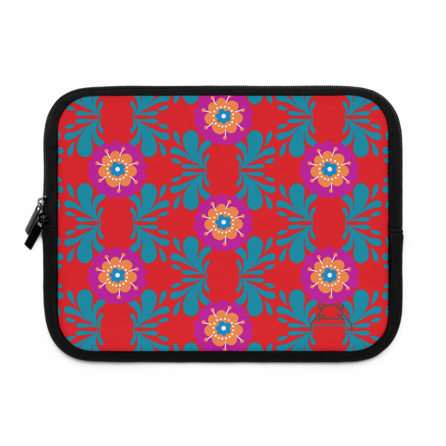 Colorful Floral Laptop Sleeve, Vibrant Tech Accessory for Students