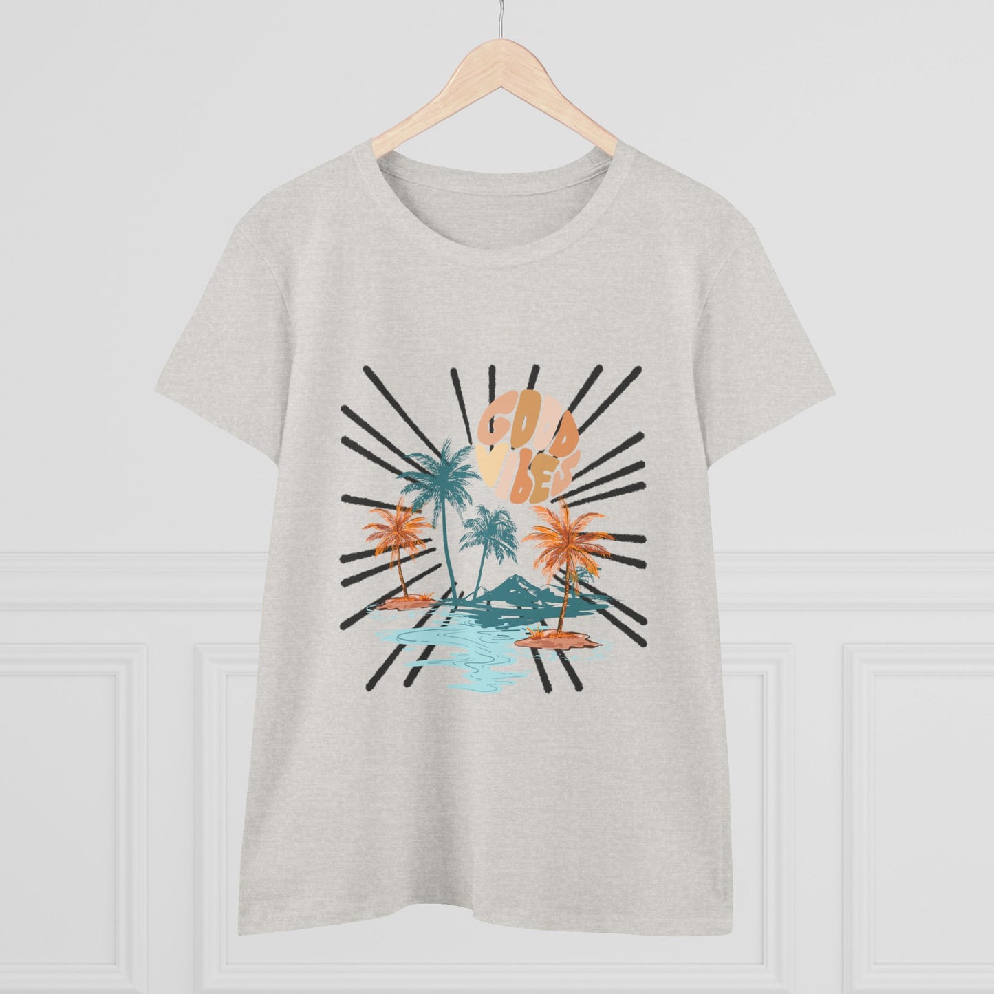 Gold Vibes Women's Cotton Tee - Casual Summer T-Shirt