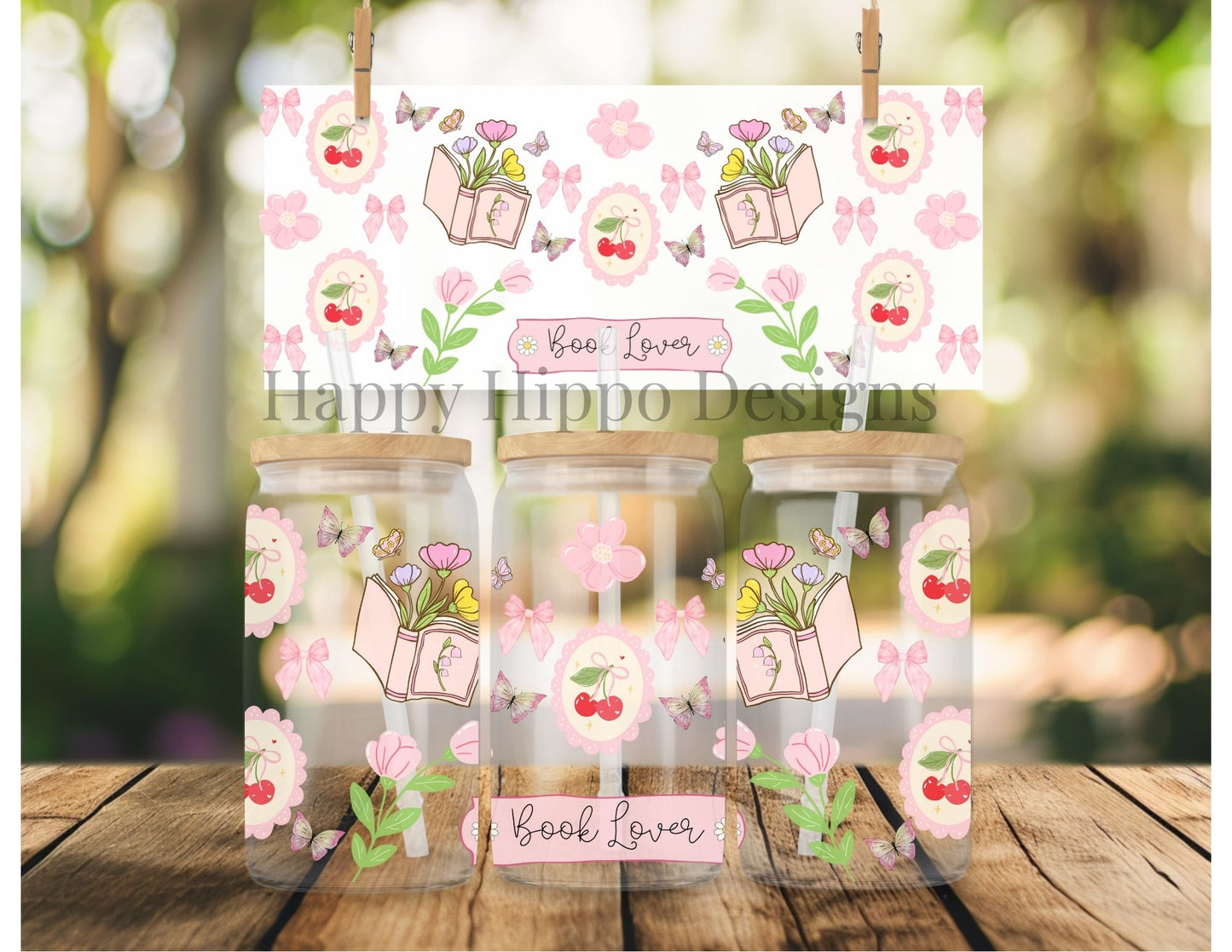 16oz Book Lover soda can style cup