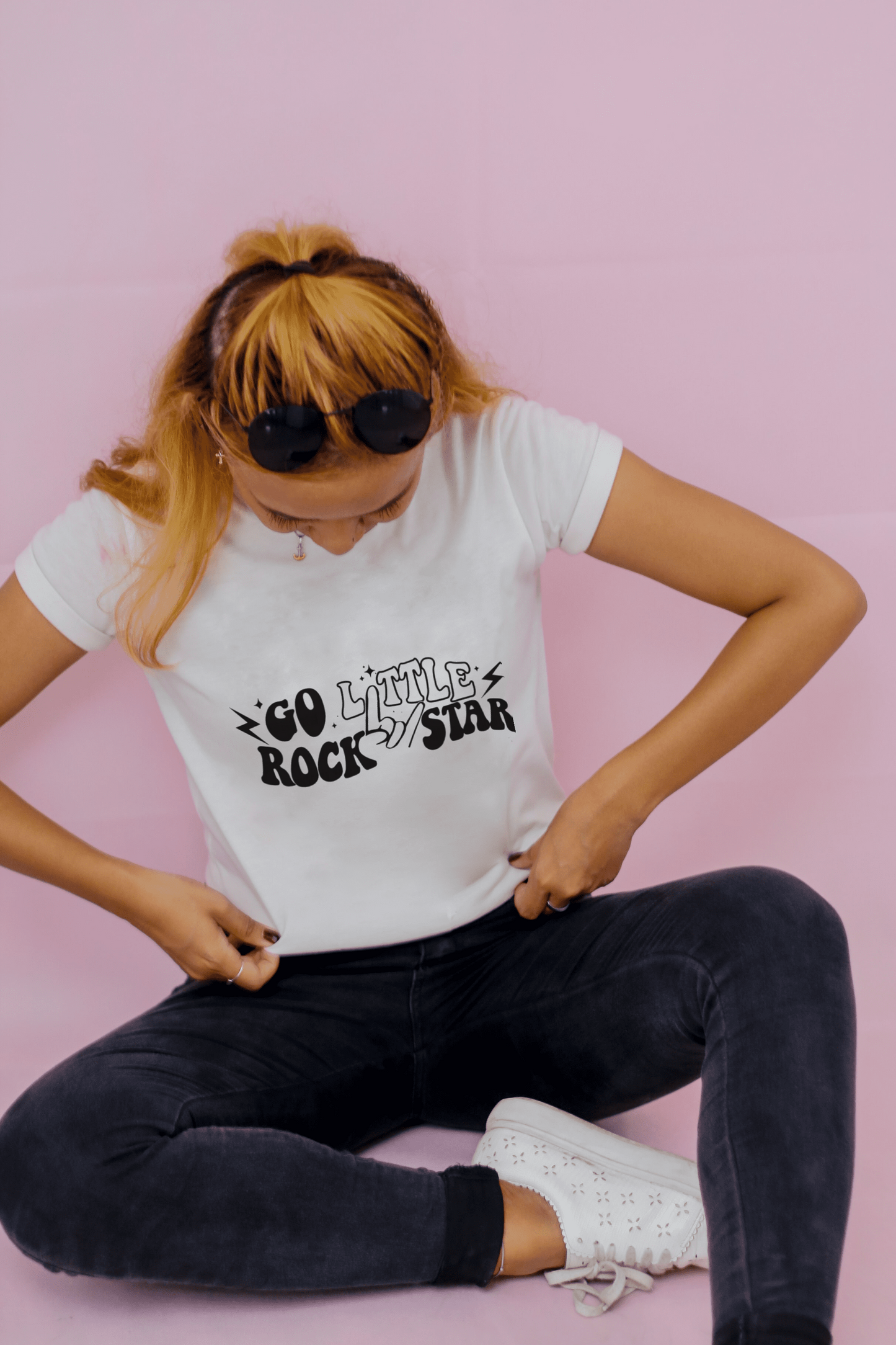 Go little Rock star t-shirt