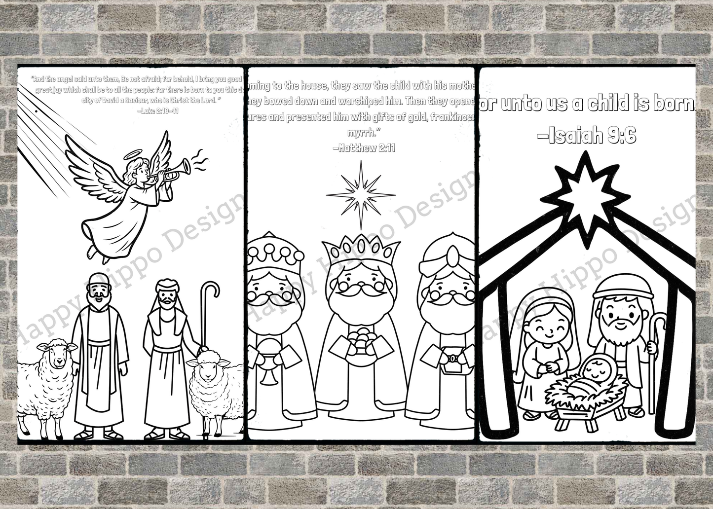 Christmas Coloring pages bundle-Faith based