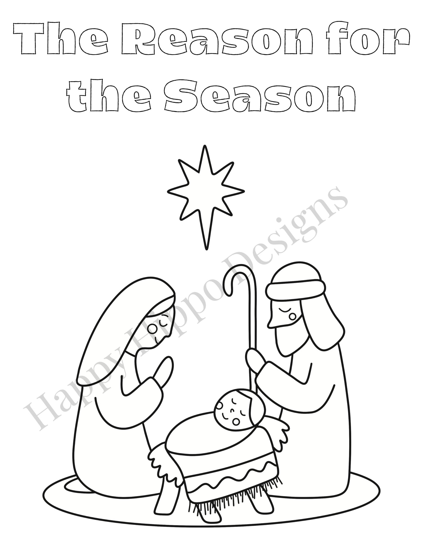 Reason for the Season Coloring page- digital download