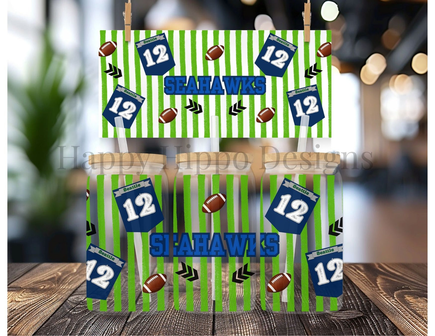 16oz Soda can style Seahawks cup