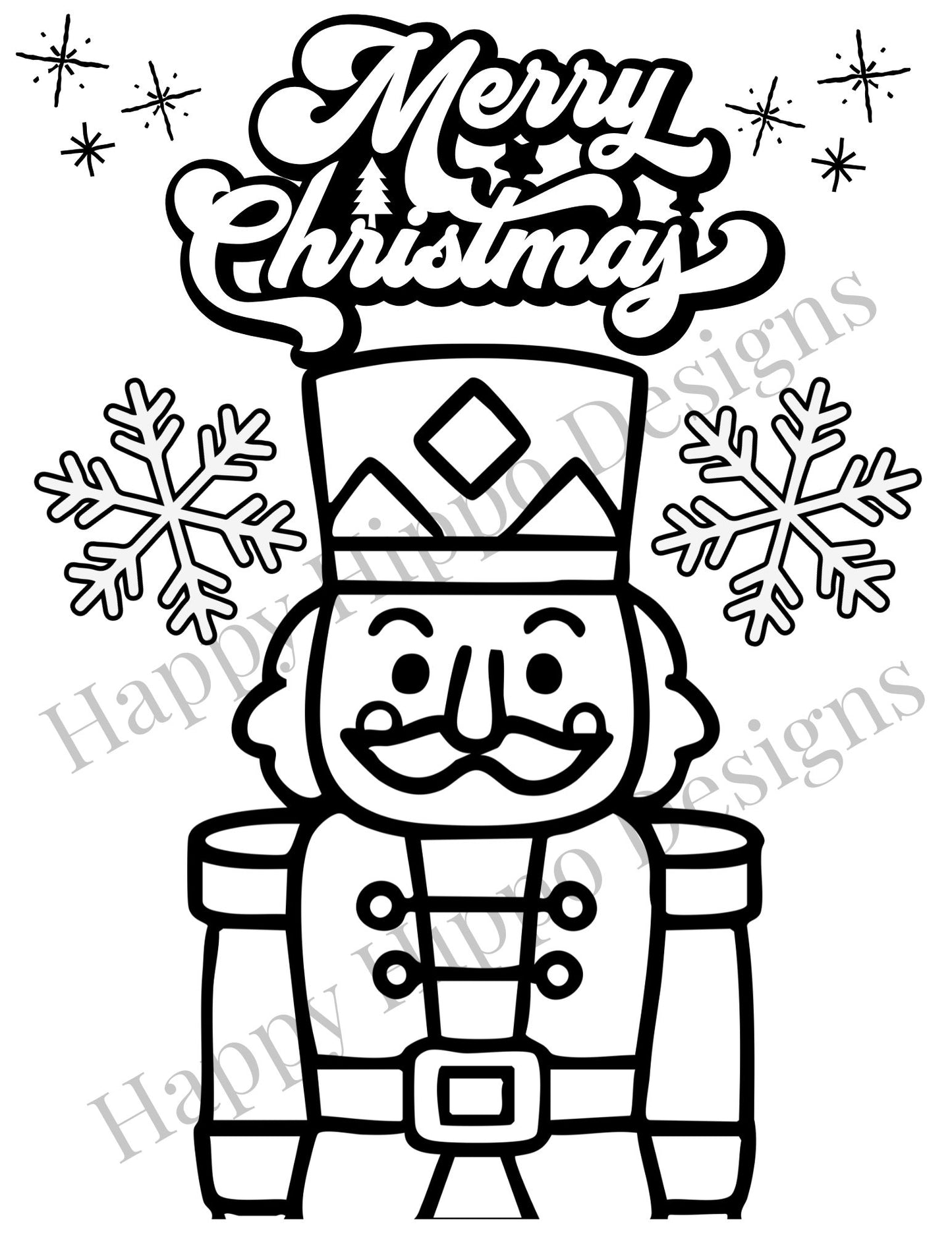 Nutcracker coloring page- digital download