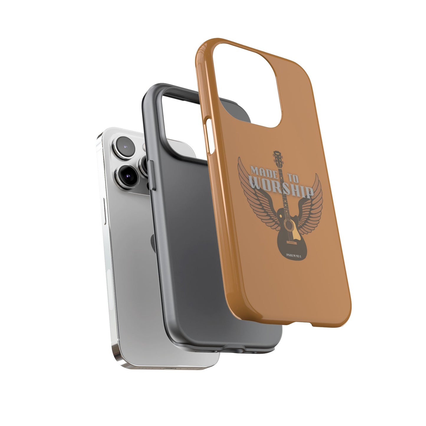 Tough Phone Case — "Made to Worship" Acoustic Guitar Wings Design