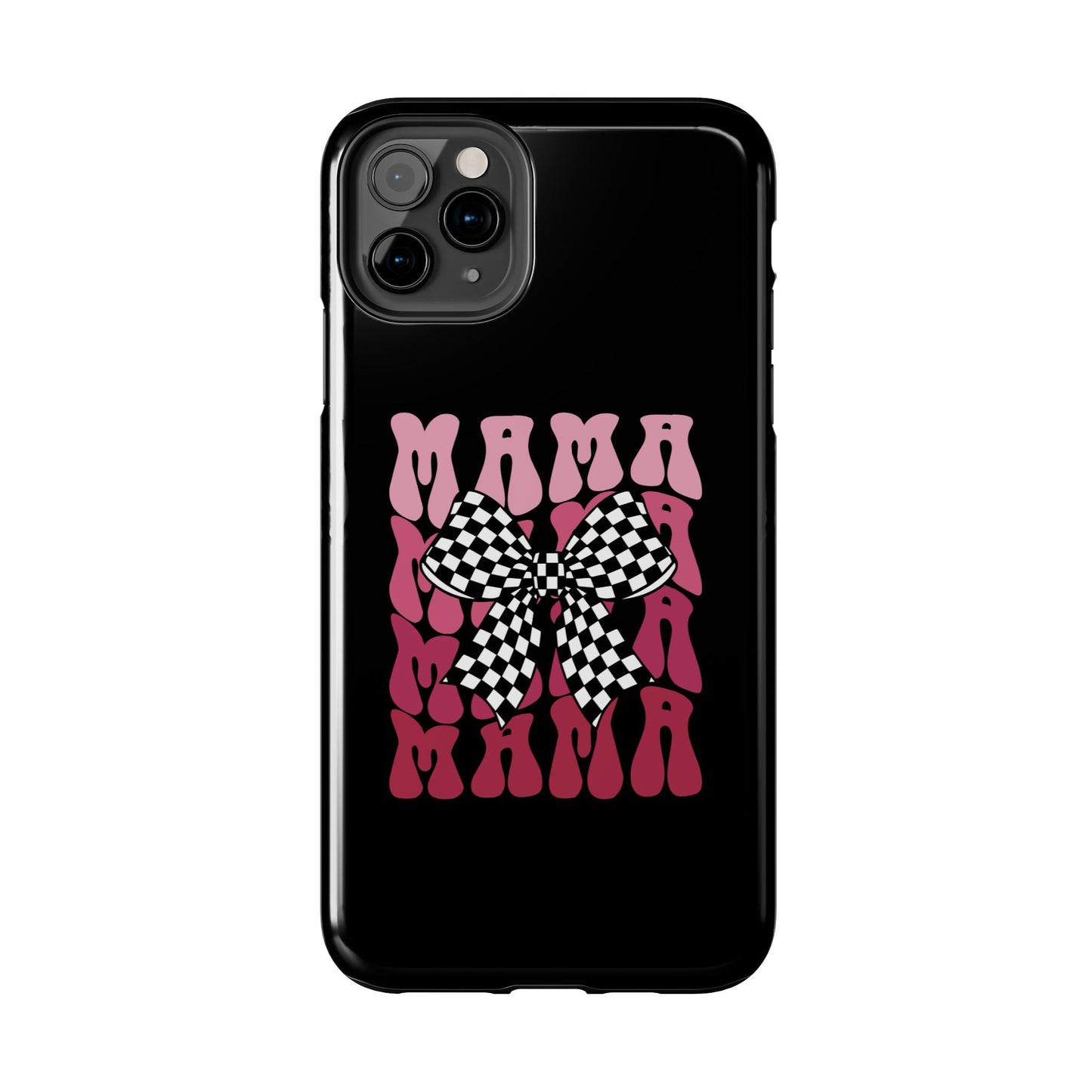 Chic Tough Phone Cases with Mama Bow Design, Stylish Phone Cover