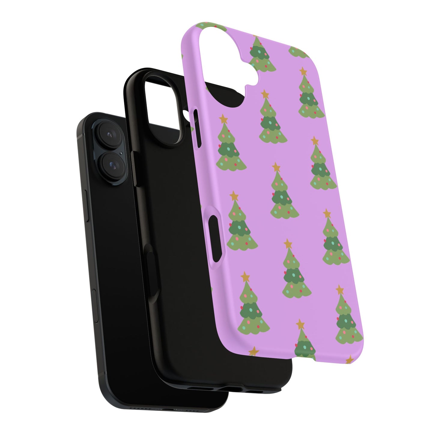 Christmas Tree Phone Case — Cute Purple Holiday iPhone Cover