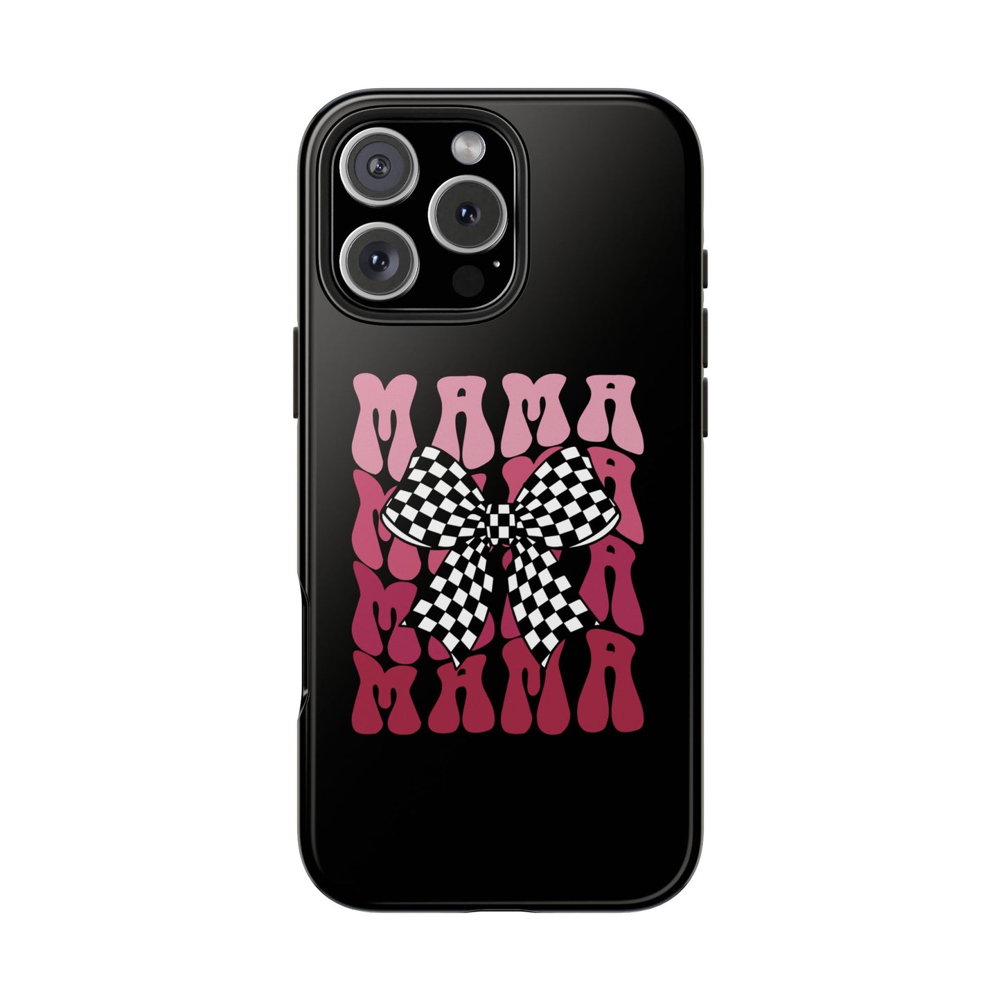 Chic Tough Phone Cases with Mama Bow Design, Stylish Phone Cover