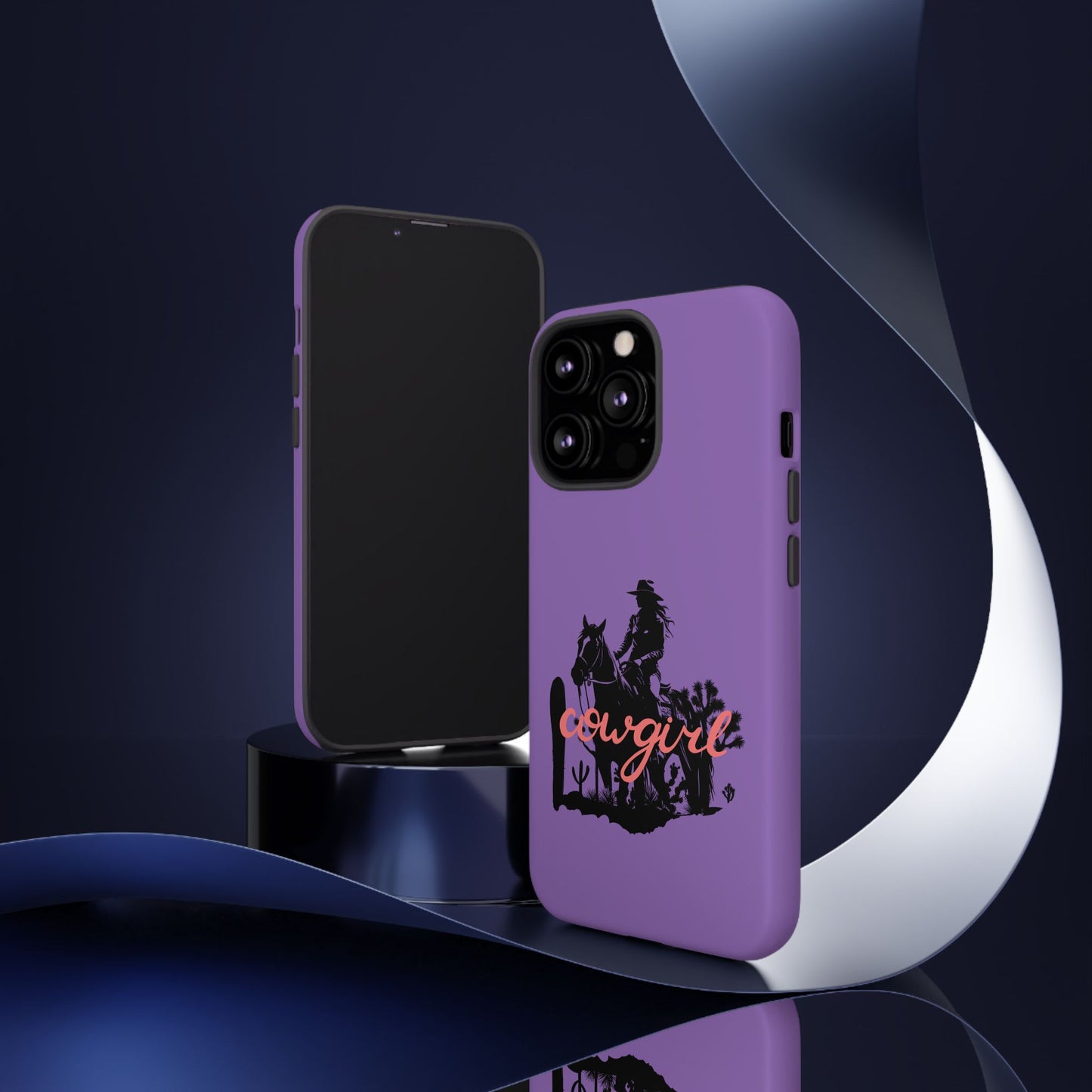 Cowgirl Phone Case — Purple Western Rider Protective Phone Cover