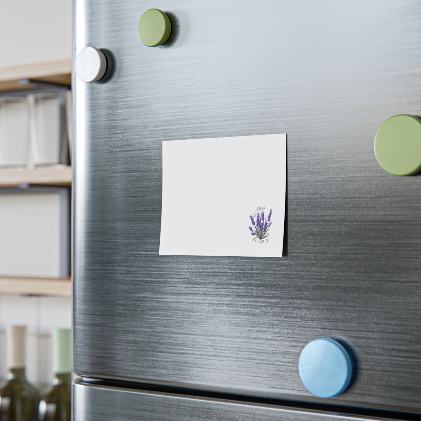Lavender Floral Post-it Notes — "Let God Carry It" Decorative Sticky Pads