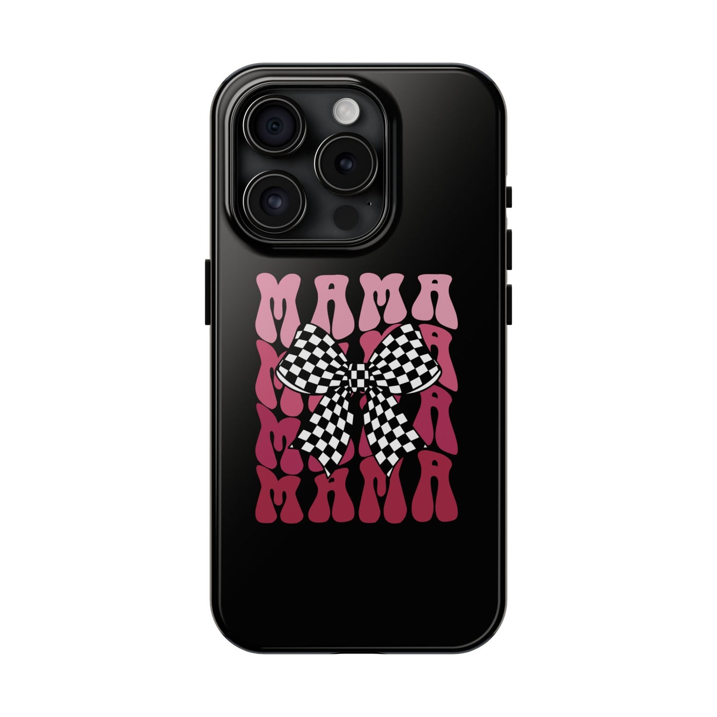 Chic Tough Phone Cases with Mama Bow Design, Stylish Phone Cover