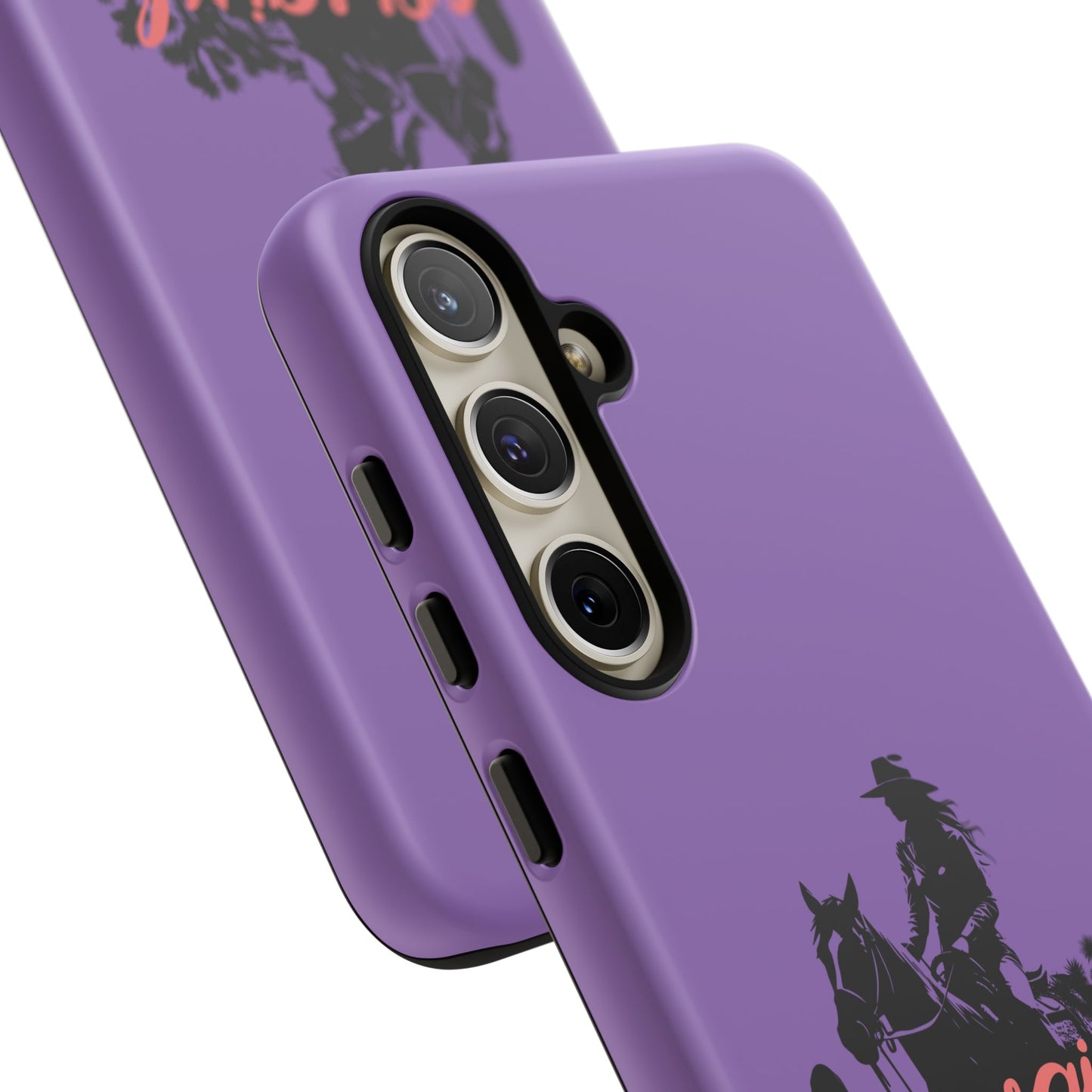 Cowgirl Phone Case — Purple Western Rider Protective Phone Cover