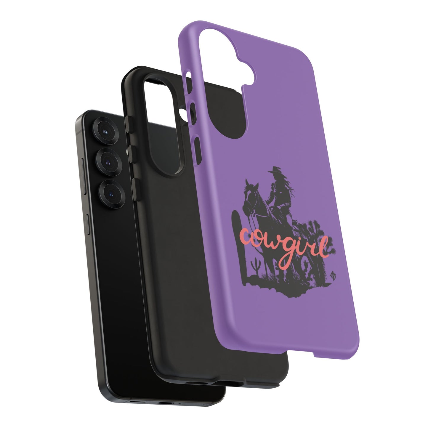Cowgirl Phone Case — Purple Western Rider Protective Phone Cover