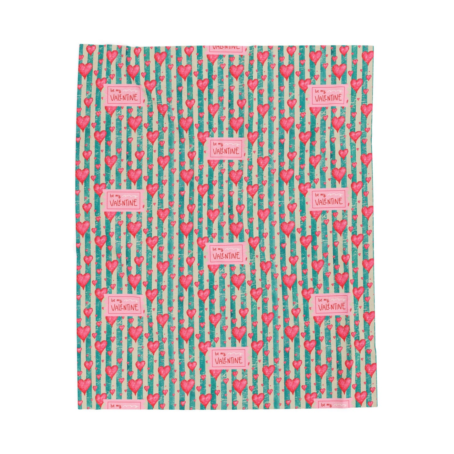 Be My Valentine Velveteen Plush Blanket — Cozy Romantic Throw