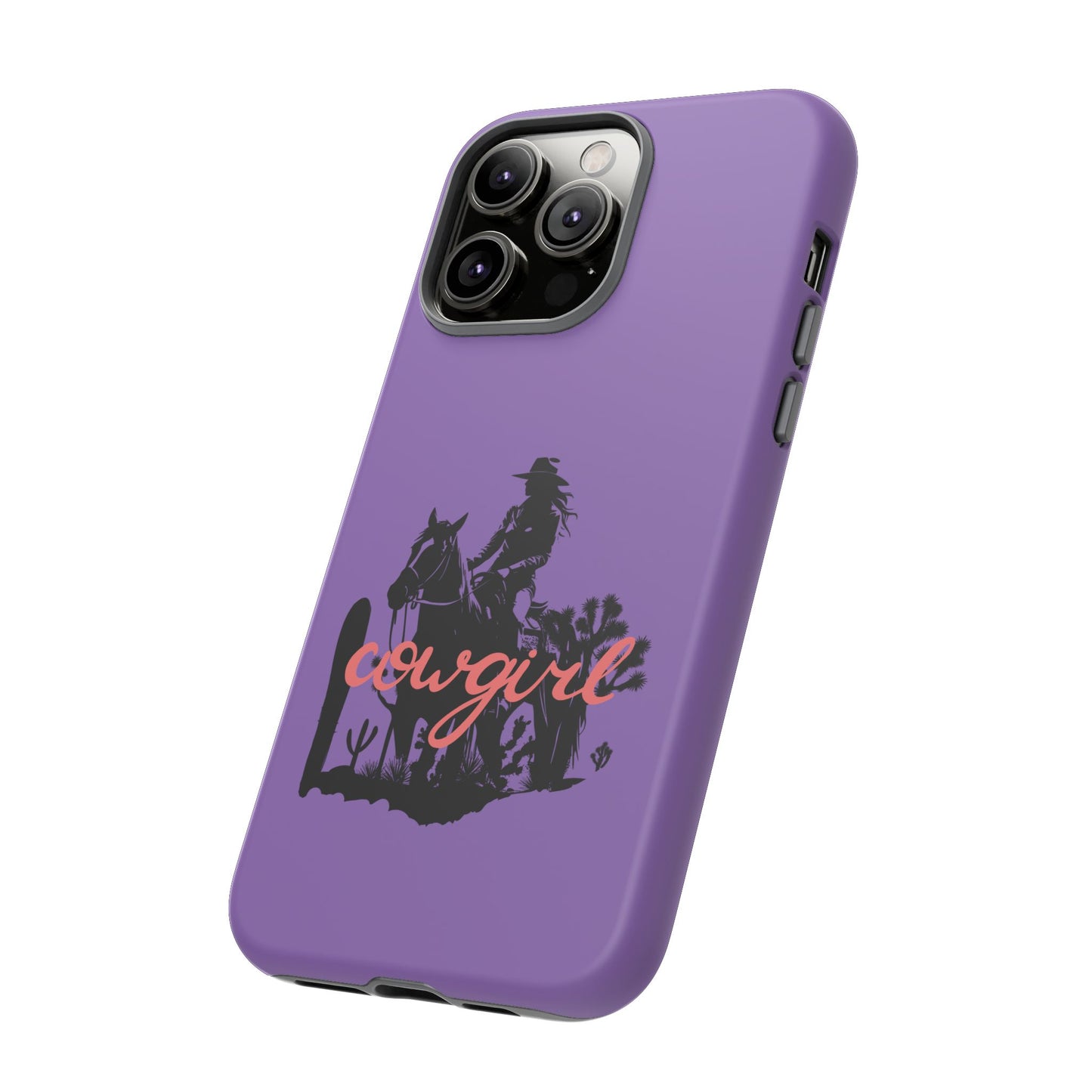 Cowgirl Phone Case — Purple Western Rider Protective Phone Cover