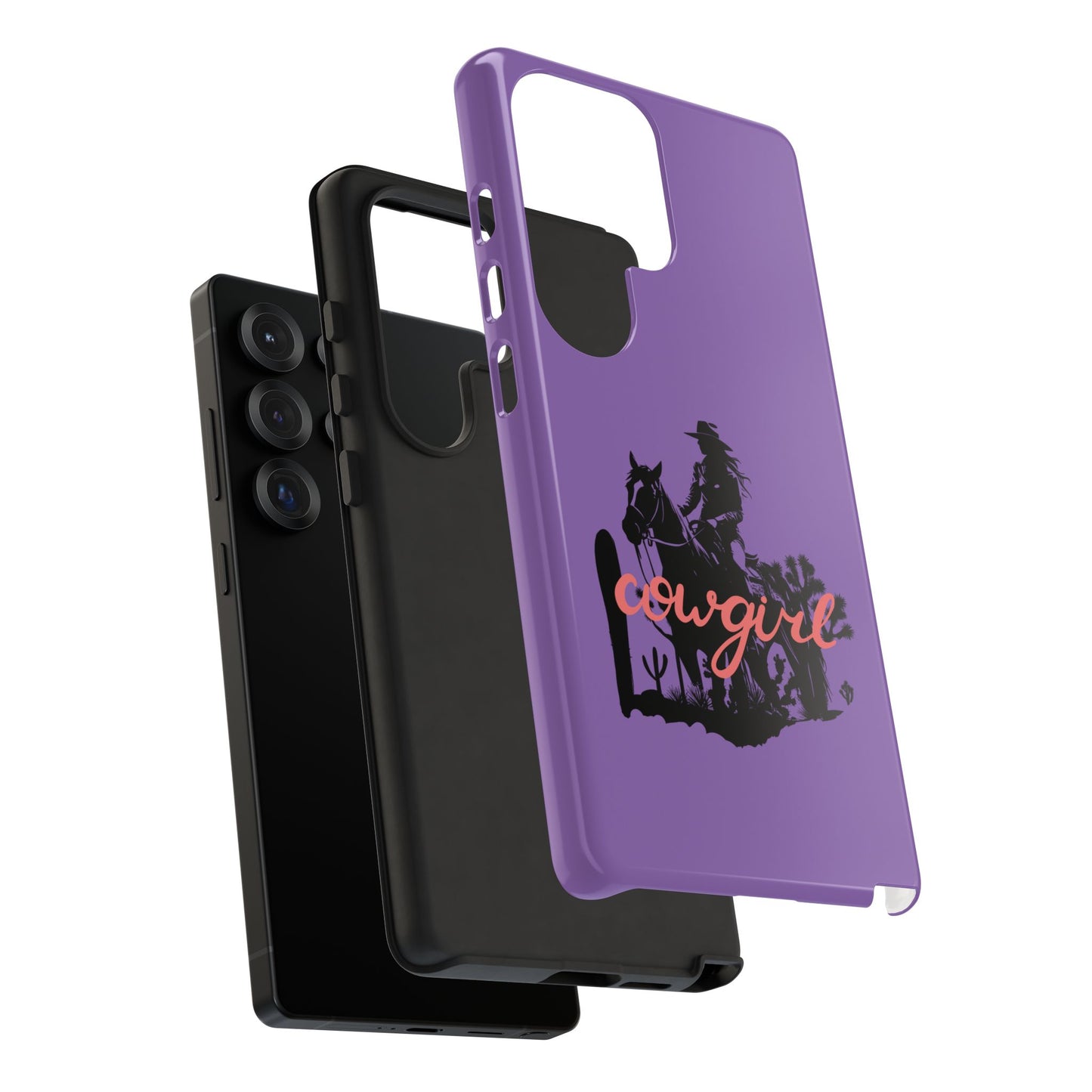 Cowgirl Phone Case — Purple Western Rider Protective Phone Cover