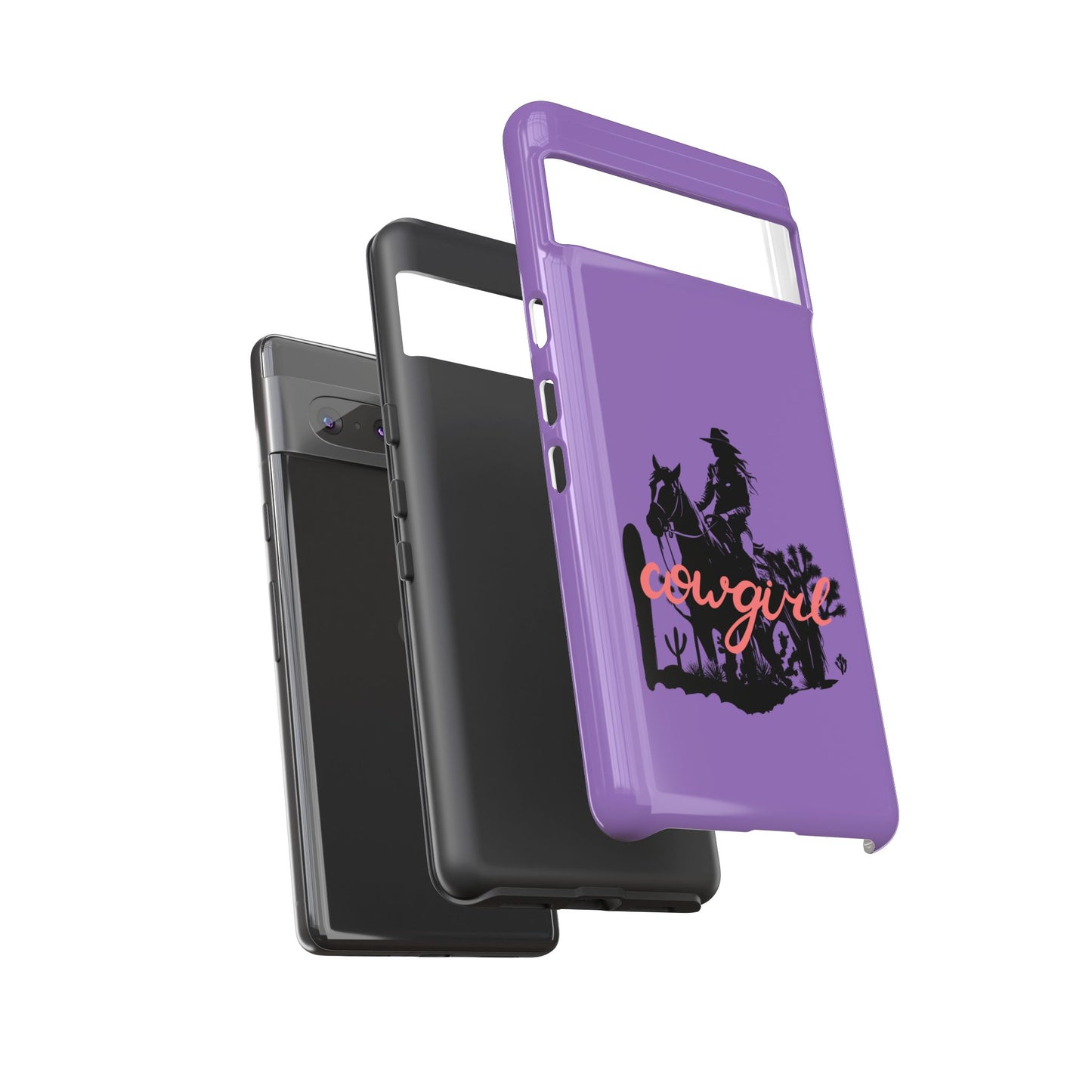 Cowgirl Phone Case — Purple Western Rider Protective Phone Cover