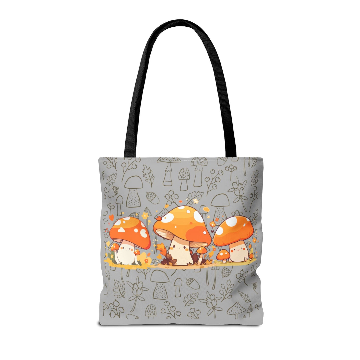 Cute Mushroom Tote Bag - Whimsical Nature Print for Eco-Friendly Style