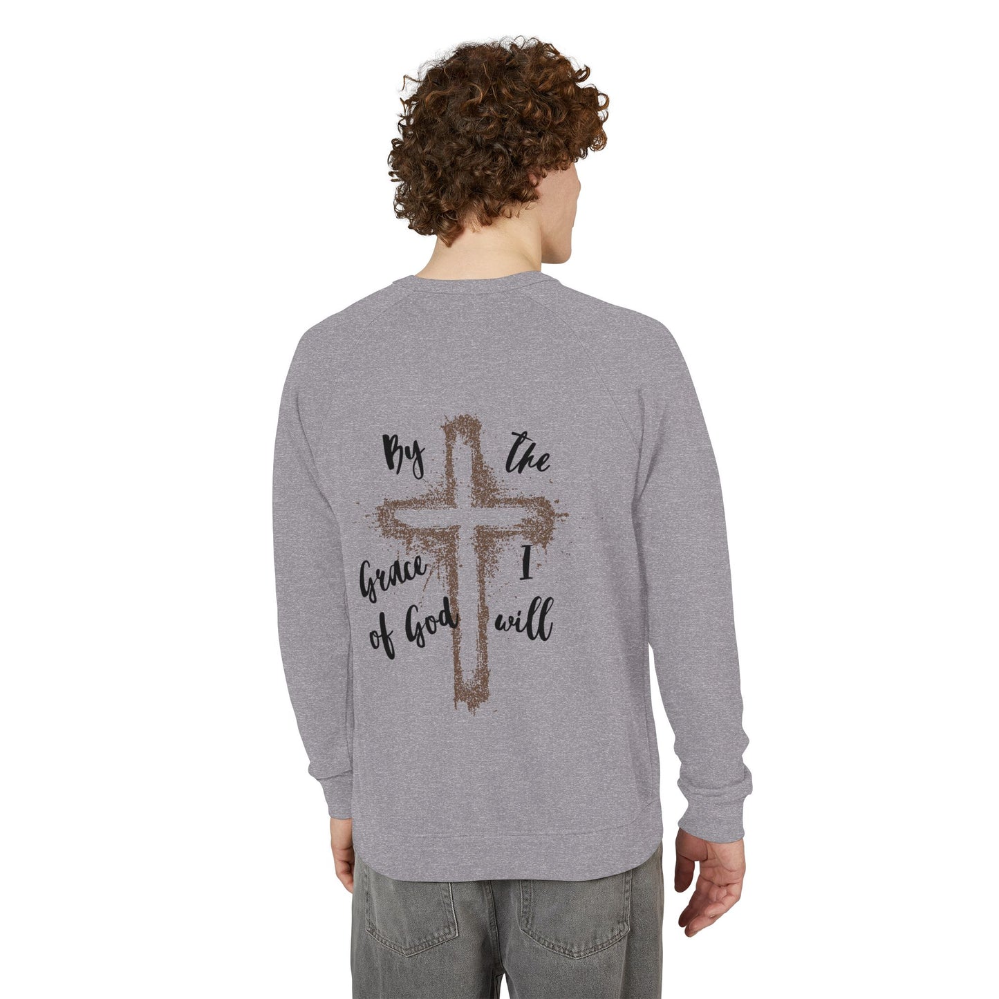 Unisex French Terry Crewneck Sweatshirt - Inspirational Decor, Casual Layering, Christian Gift, Cozy Comfort