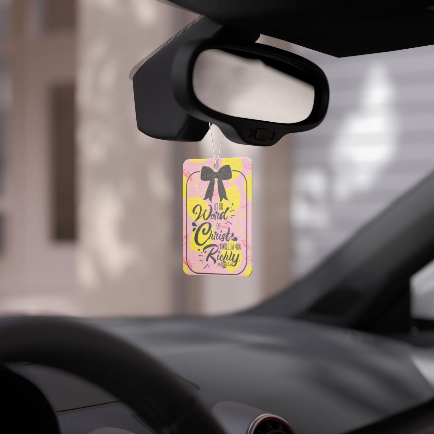 Car Air Freshener - Faith Based Word of Christ Dwell Encouragement Gift