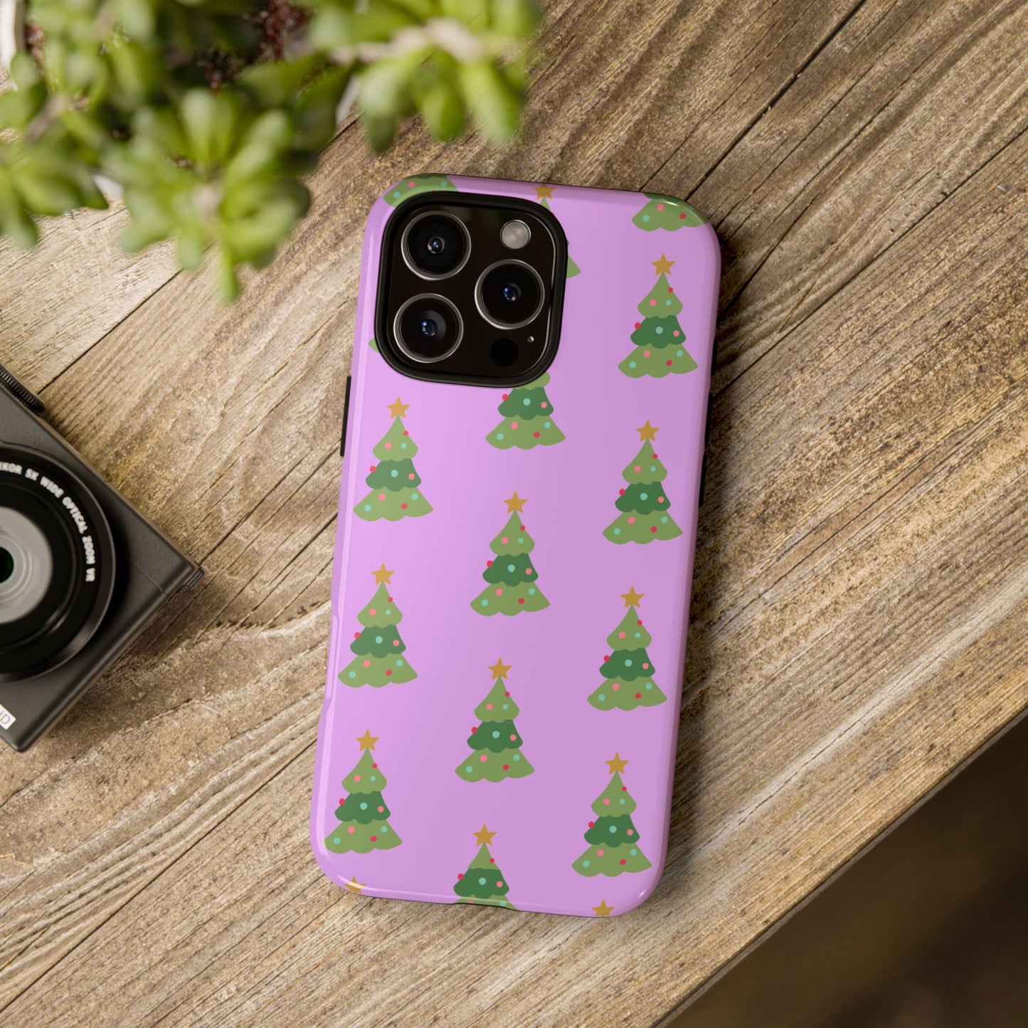 Christmas Tree Phone Case — Cute Purple Holiday iPhone Cover