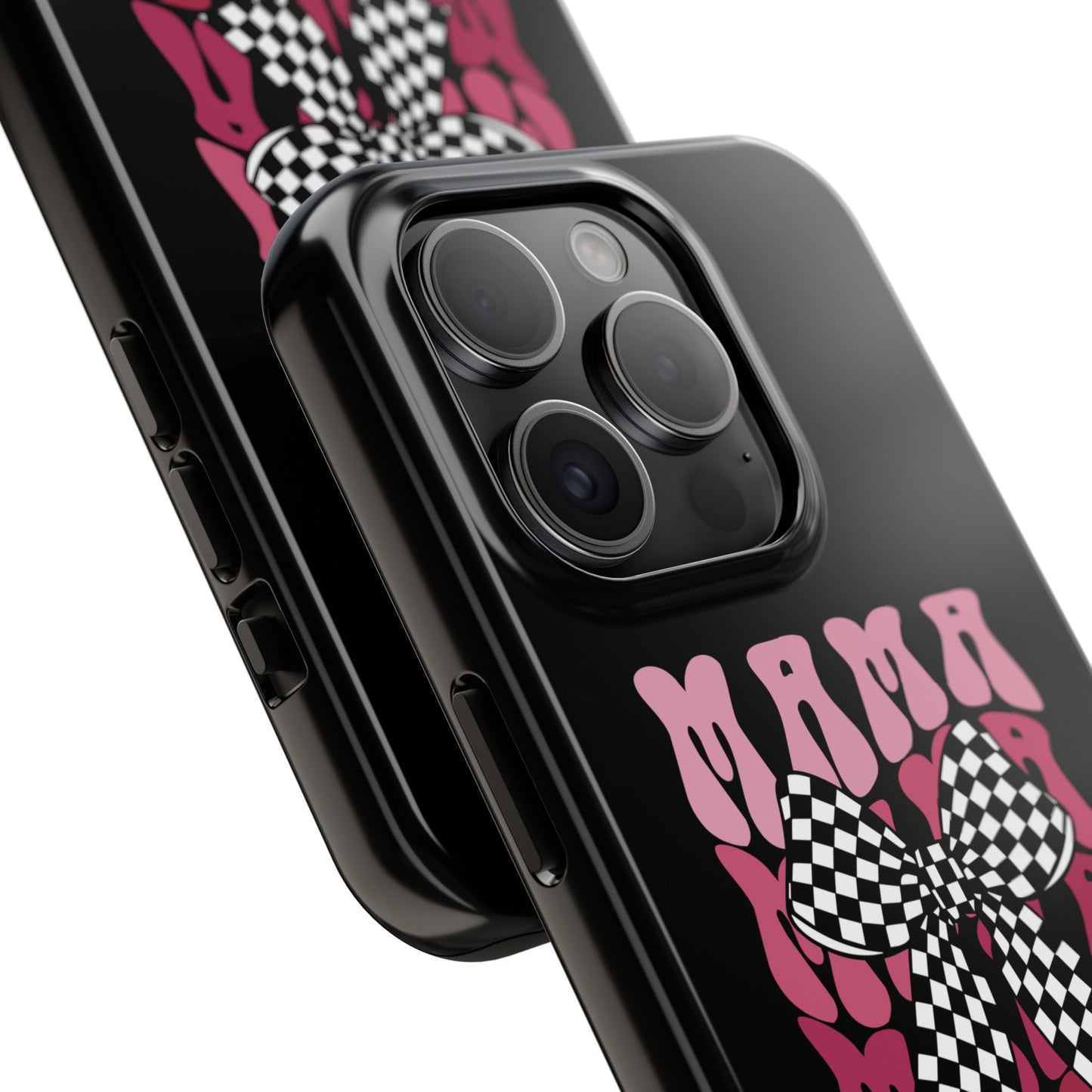 Chic Tough Phone Cases with Mama Bow Design, Stylish Phone Cover